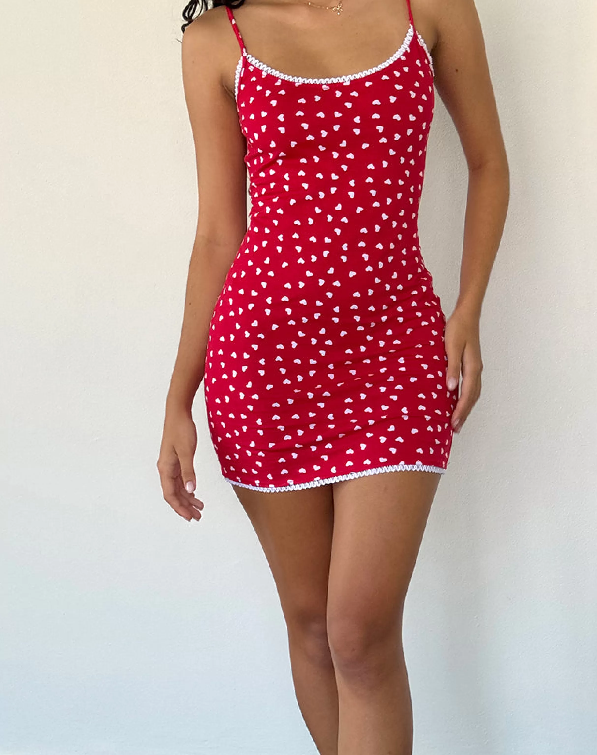 Store Riniki Bodycon Mini Dress In Heart Red SWIMWEAR | DAY DRESSES