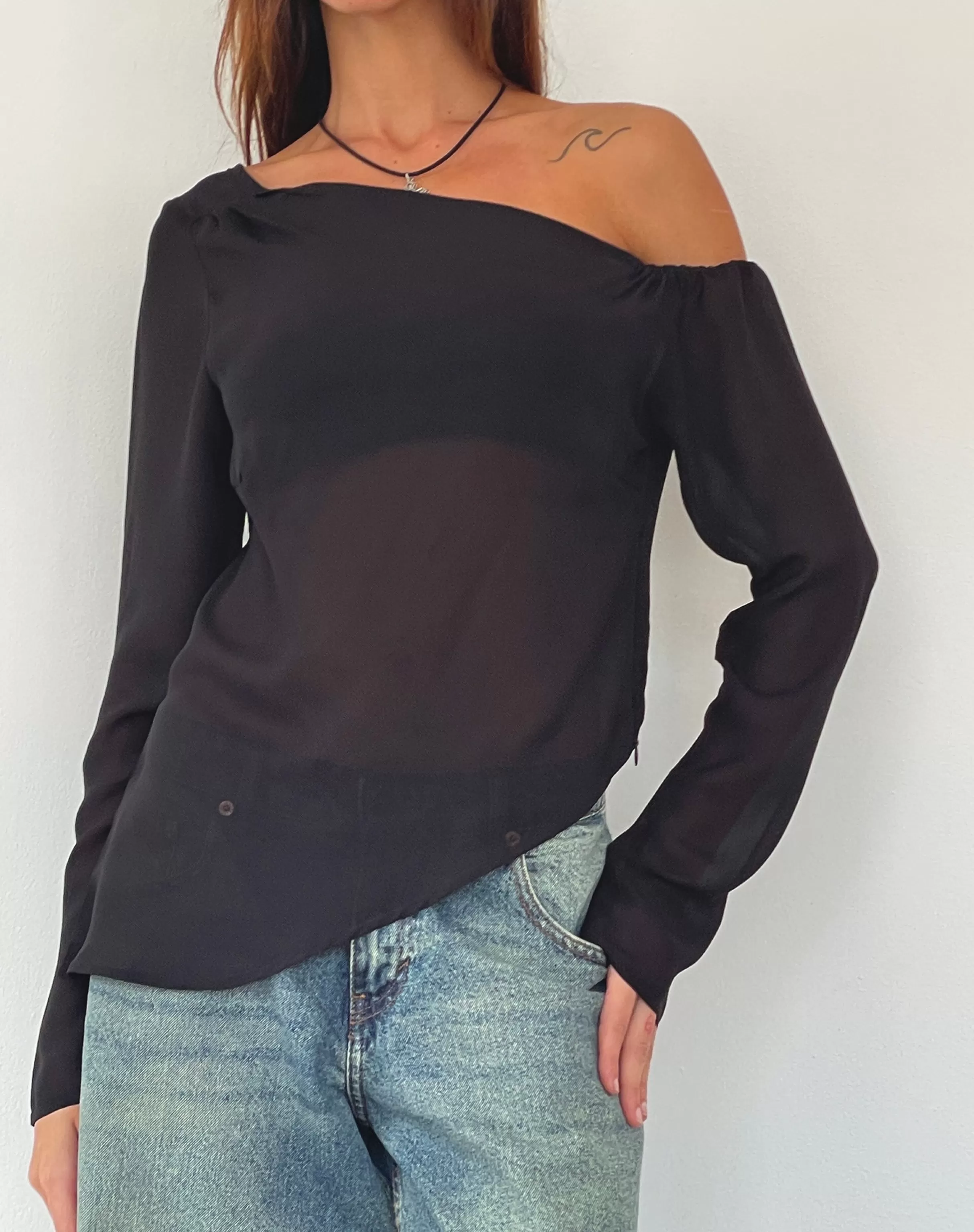 New Riot Asymmetric Longline Top In SHIRTS AND BLOUSES