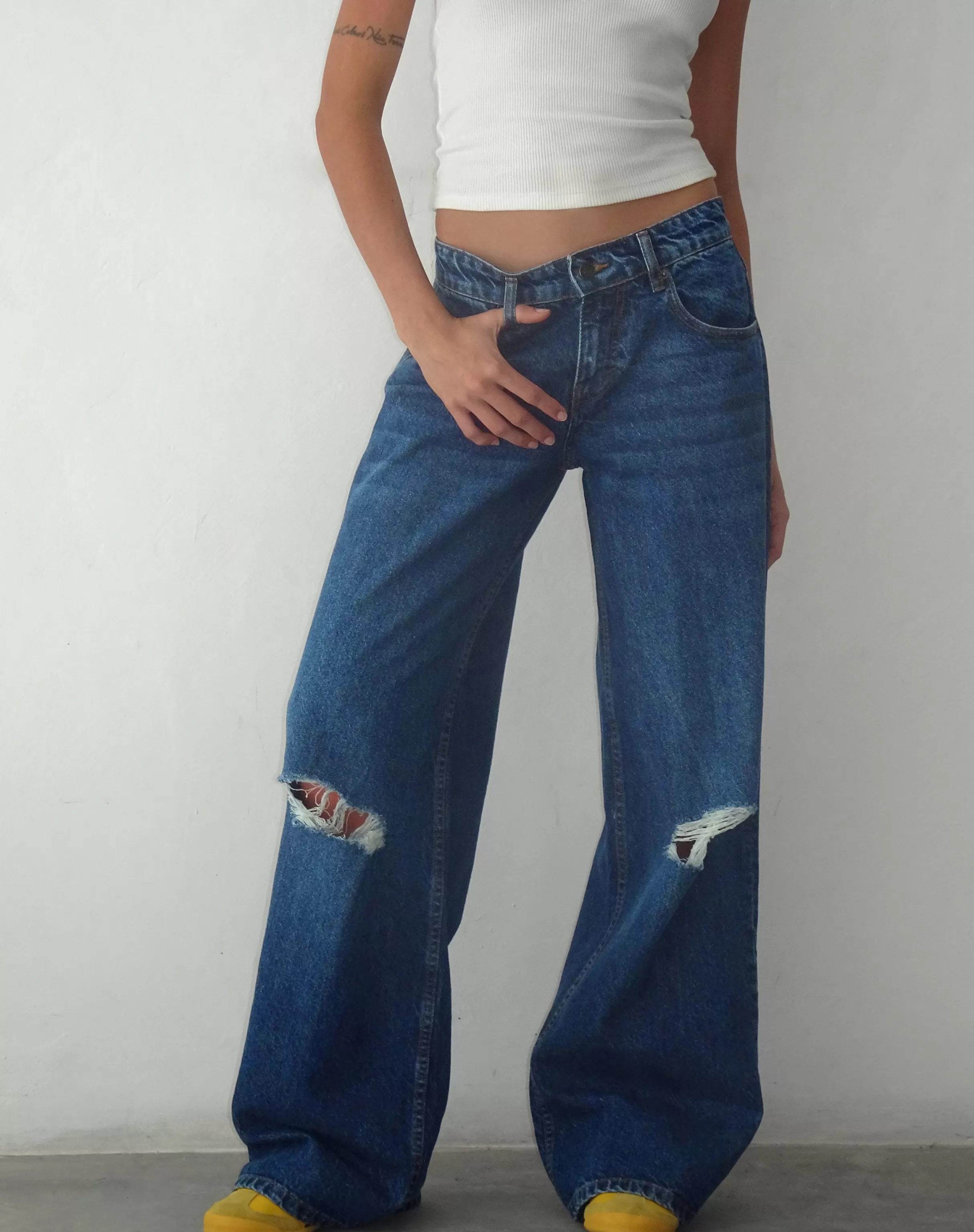 Flash Sale Ripped Roomy Extra Wide Low Rise Jean In ROOMY JEANS | WIDE LEG JEANS