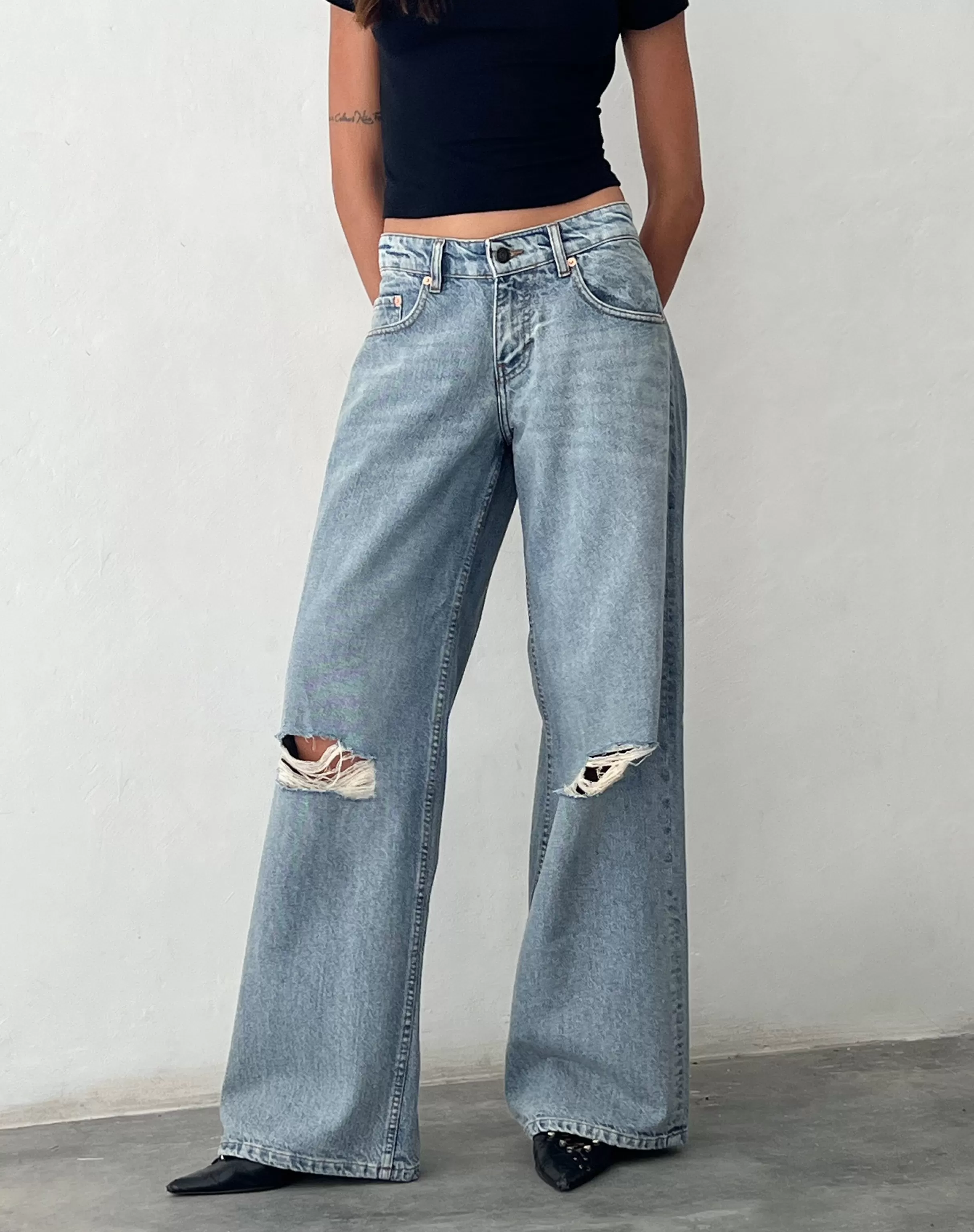 Shop Ripped Roomy Extra Wide Low Rise Jean In ROOMY JEANS | WIDE LEG JEANS