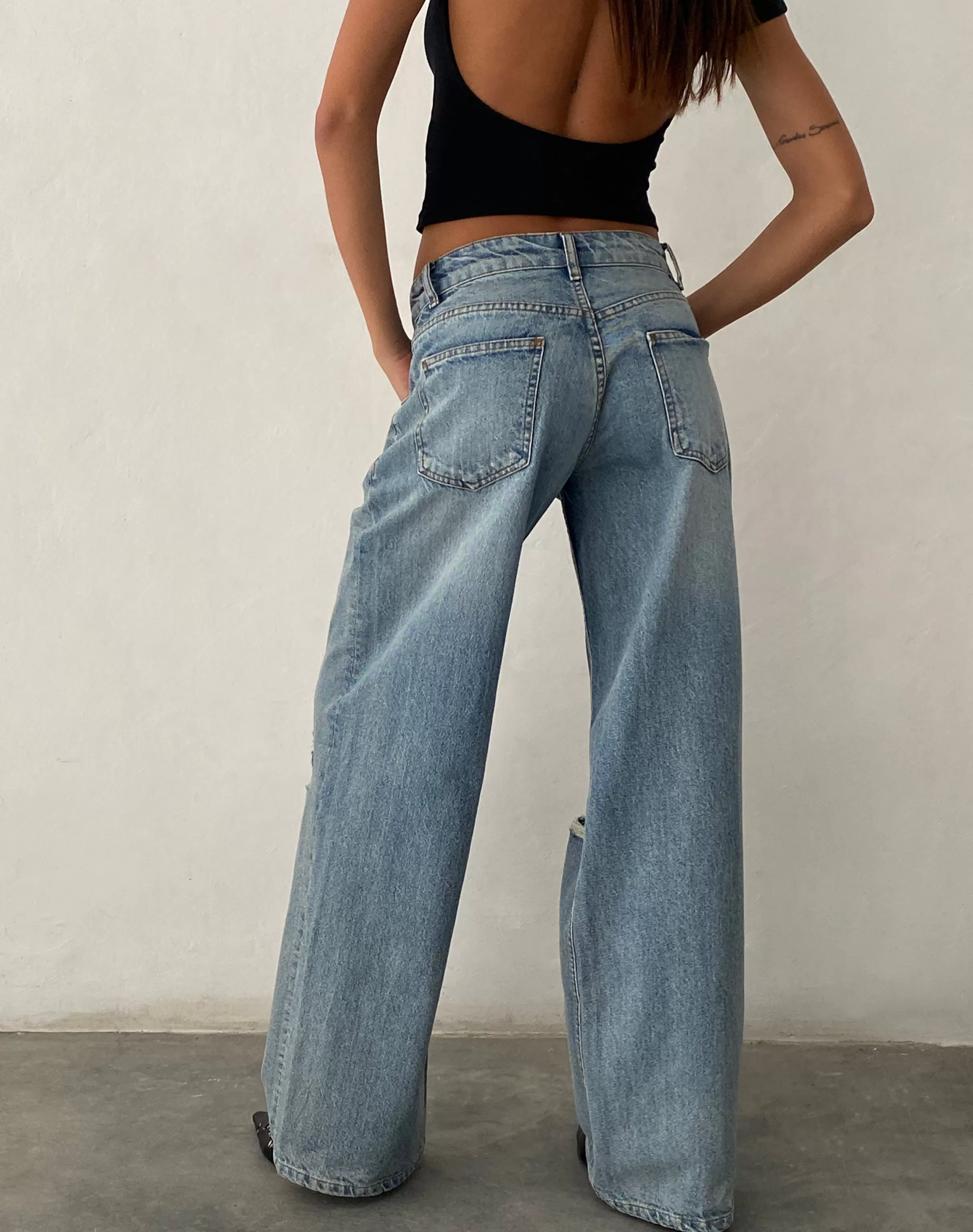 Shop Ripped Roomy Extra Wide Low Rise Jean In ROOMY JEANS | WIDE LEG JEANS