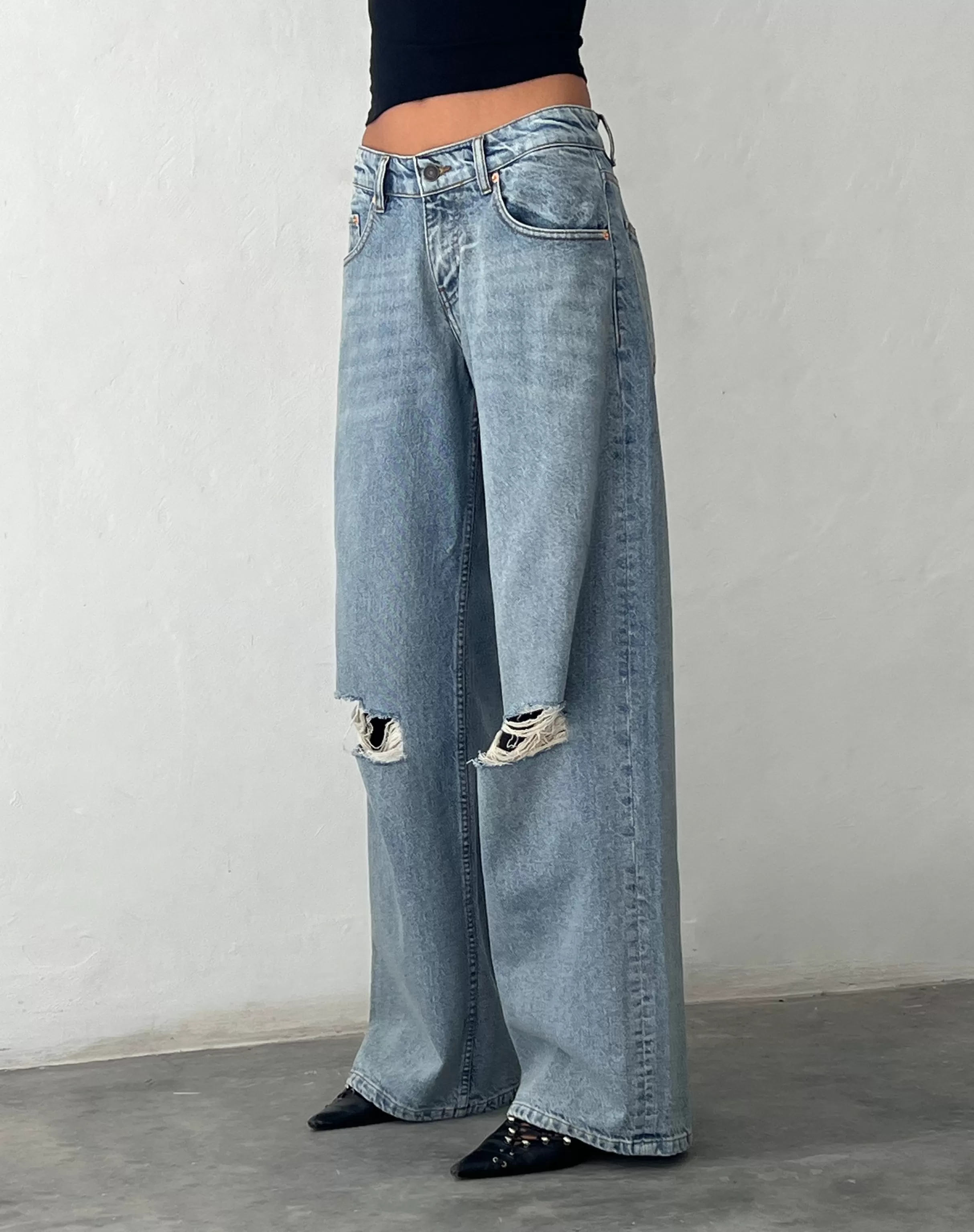 Shop Ripped Roomy Extra Wide Low Rise Jean In ROOMY JEANS | WIDE LEG JEANS