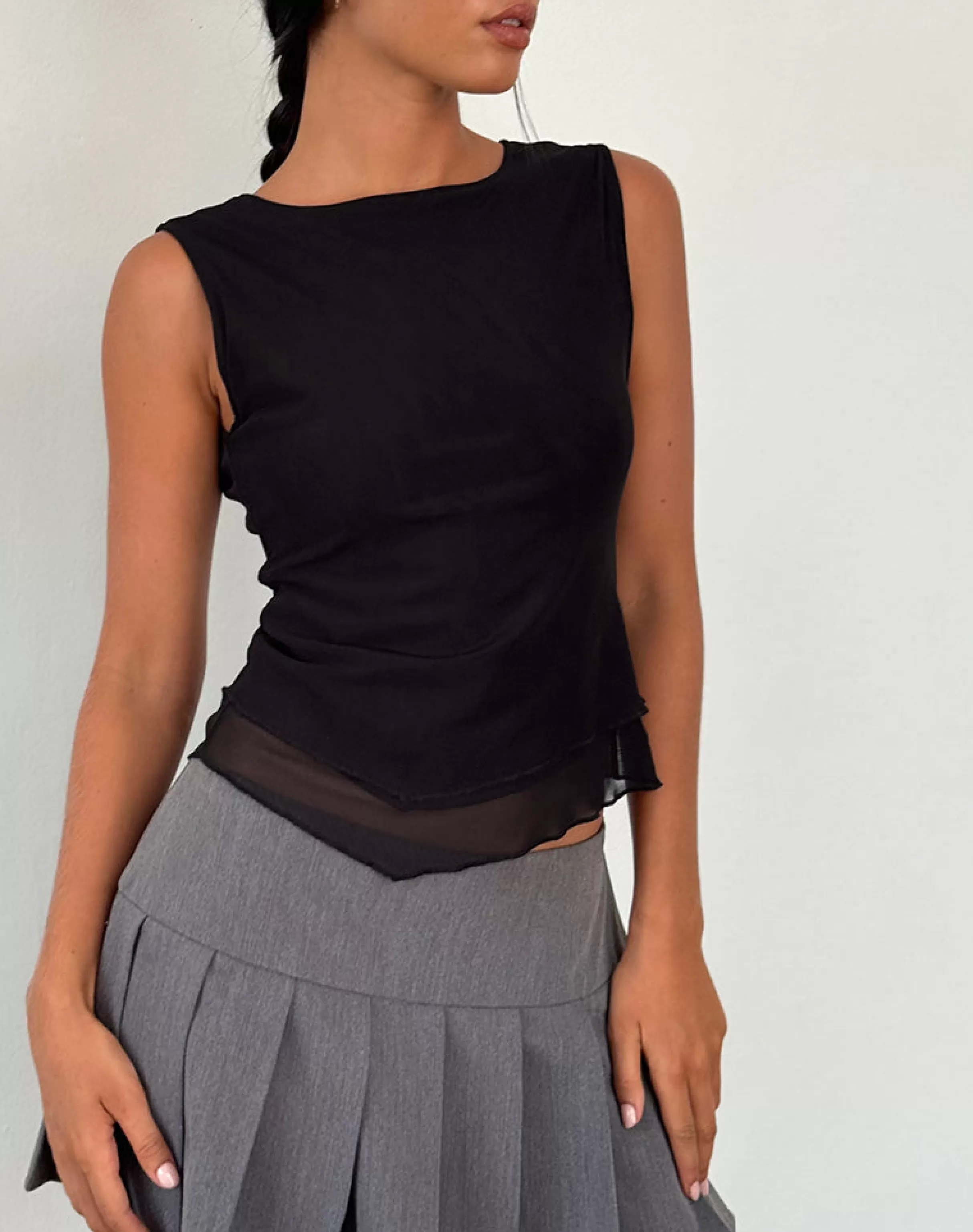 Cheap Rochie Asymmetric Top In BASIC TOPS | VEST TOPS