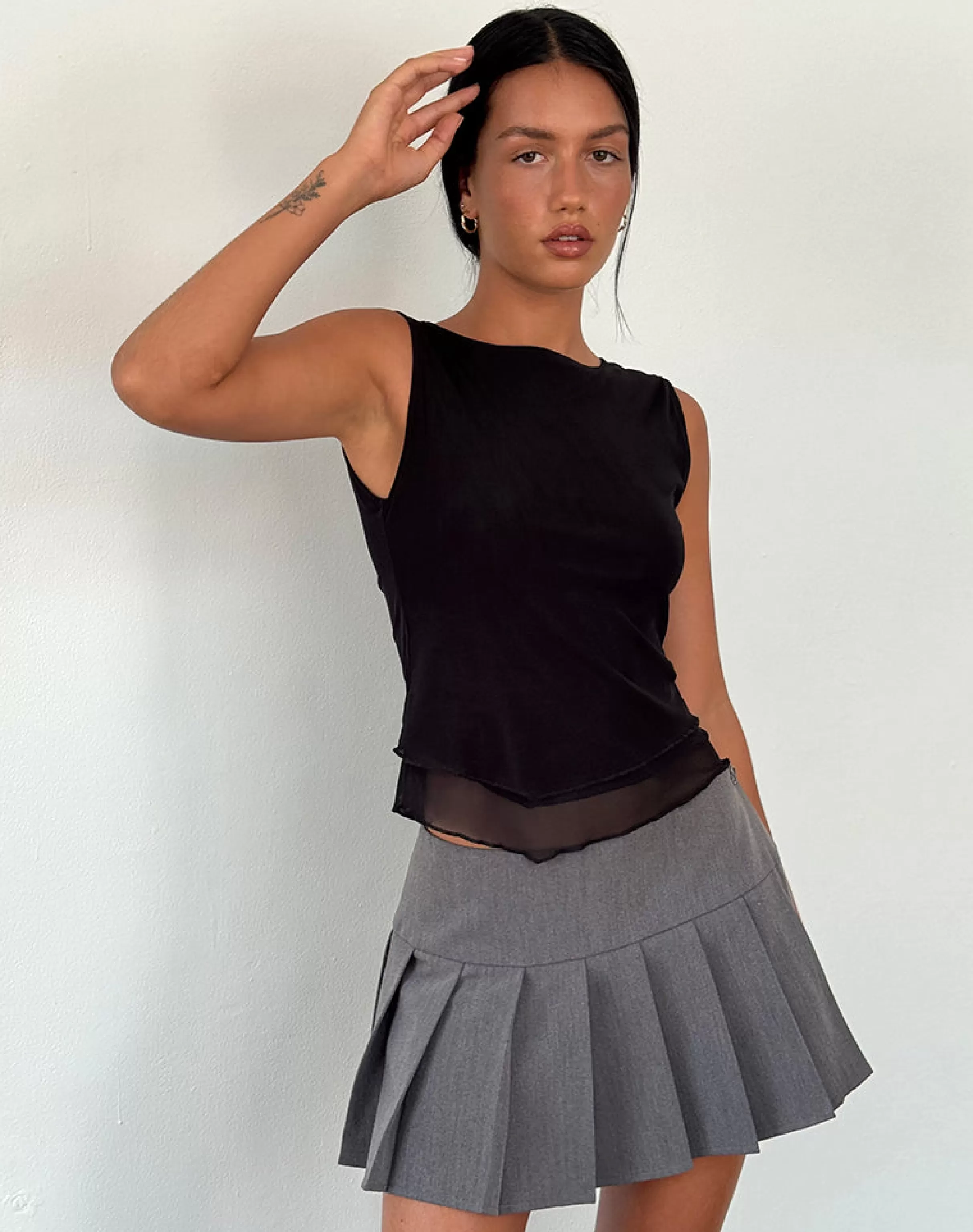 Cheap Rochie Asymmetric Top In BASIC TOPS | VEST TOPS