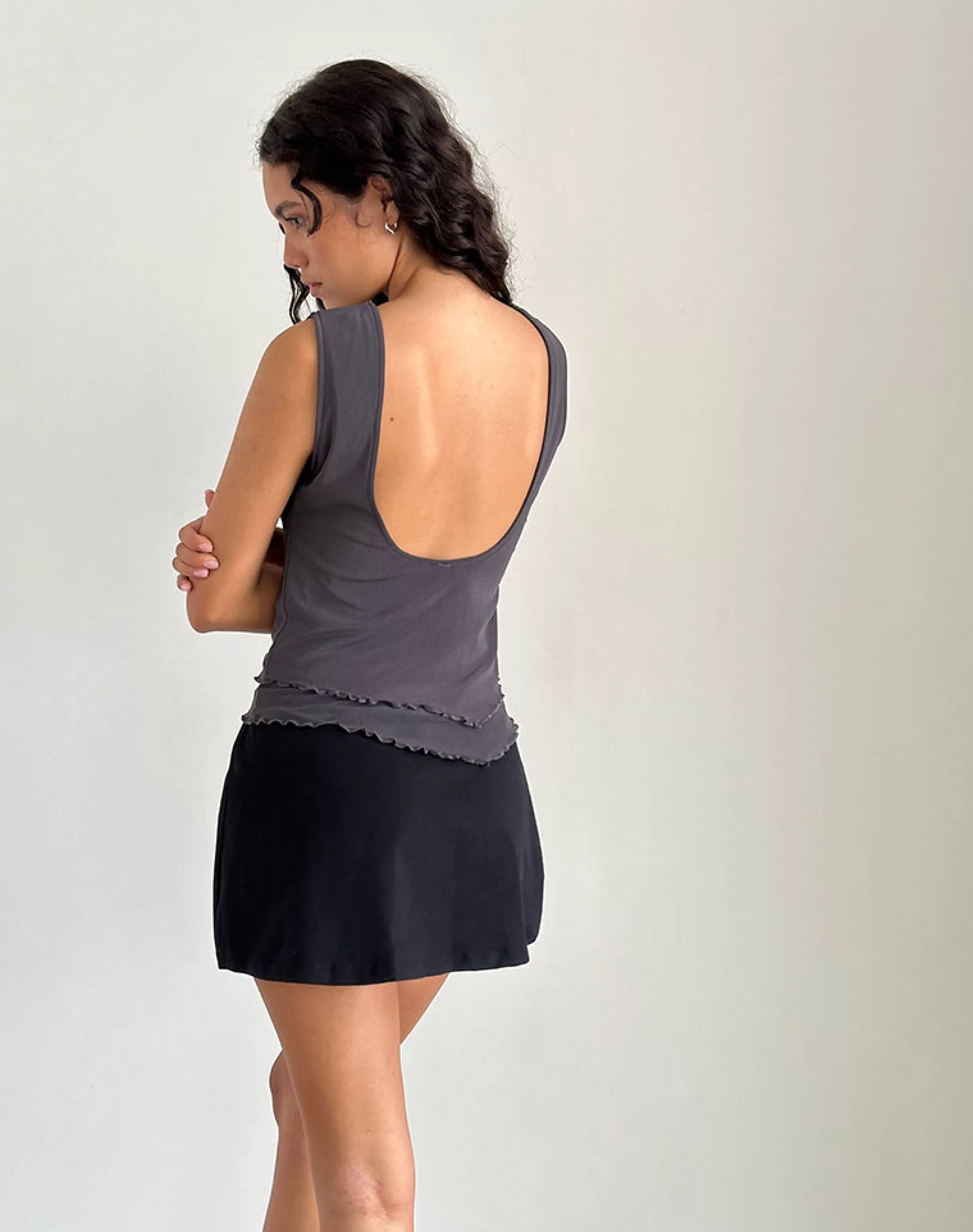 Cheap Rochie Asymmetric Top In GOING OUT TOPS