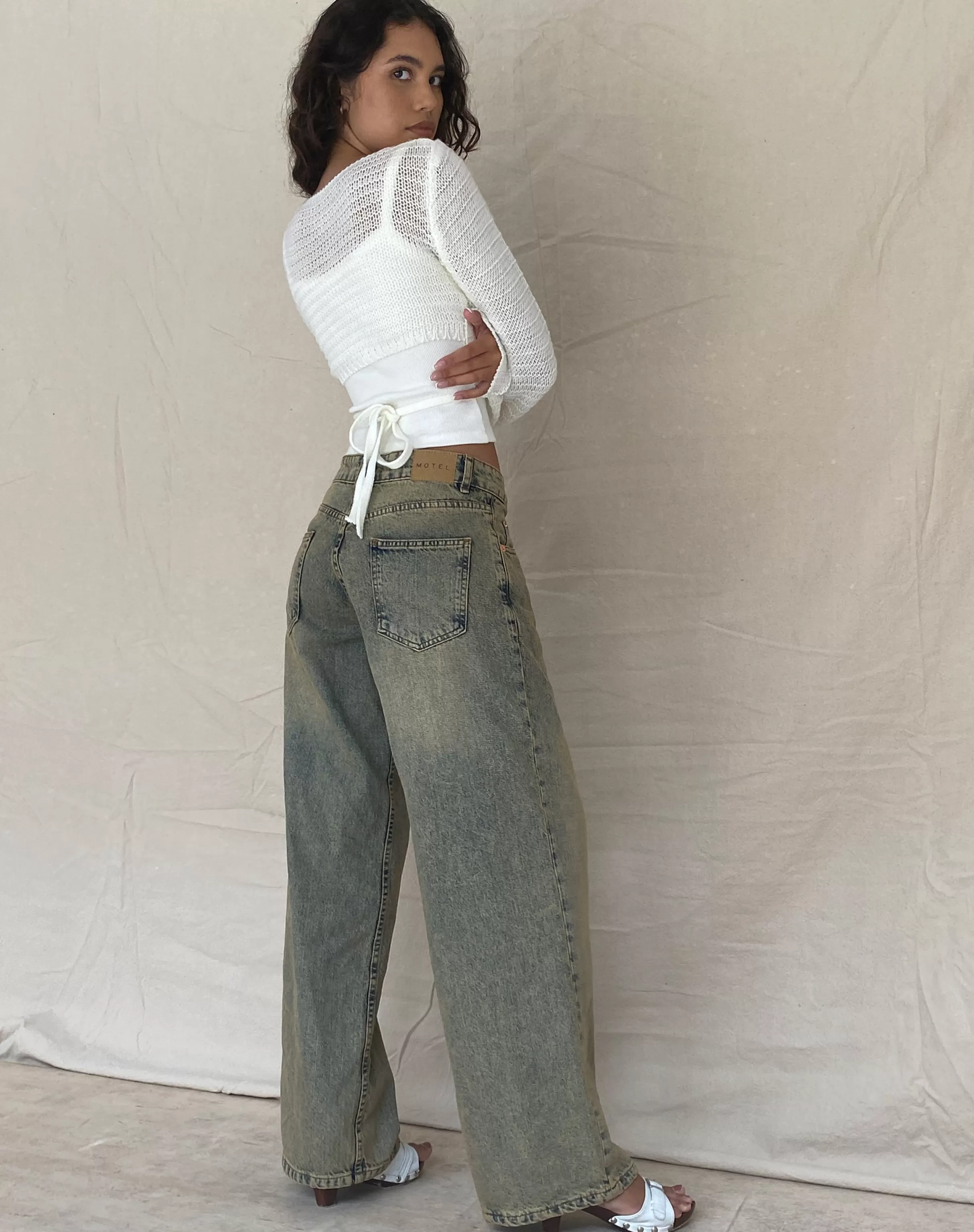 Store Roomy Extra Wide Leg Low Rise Jeans In JEANS | ROOMY JEANS