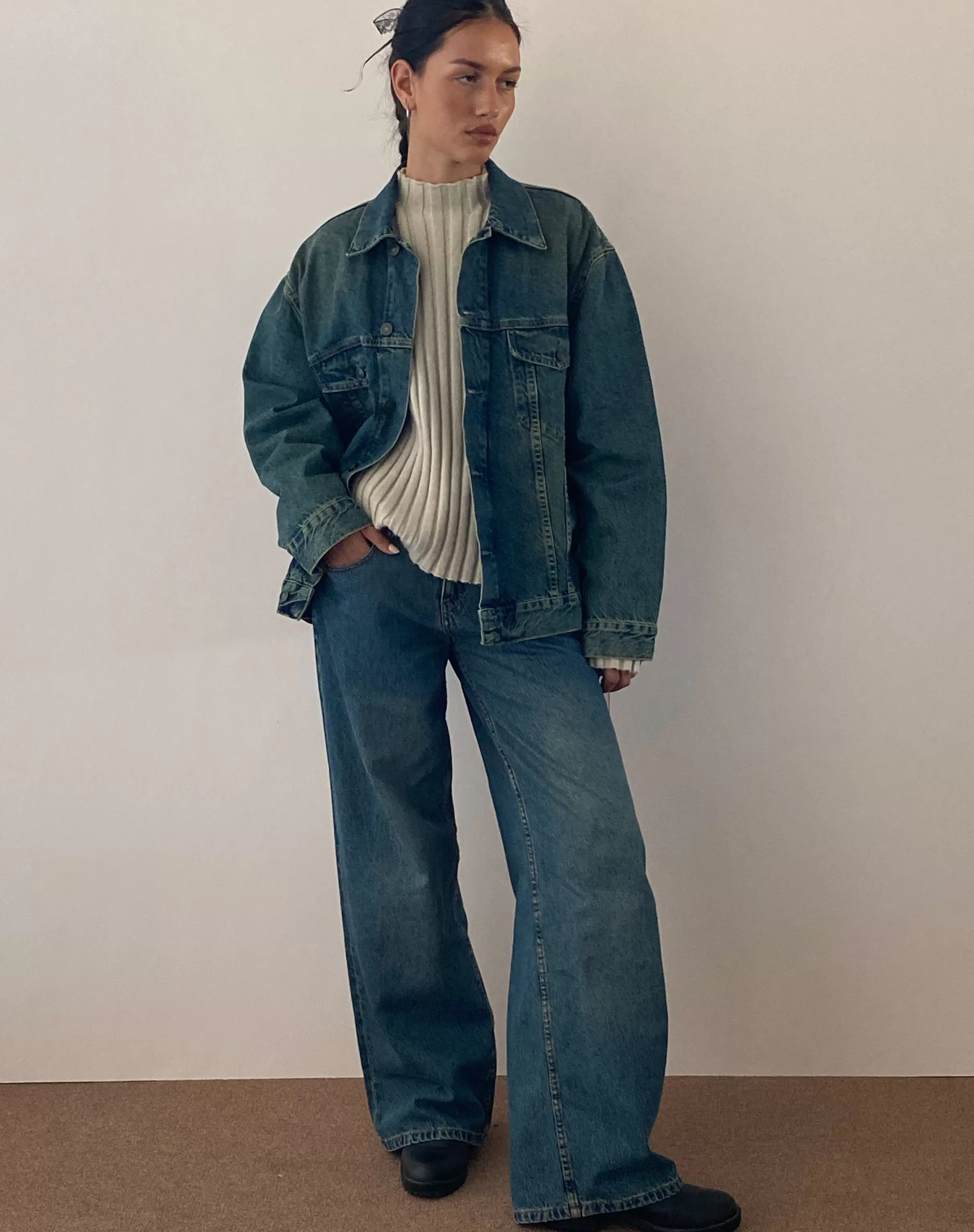 New Roomy Extra Wide Low Rise Jeans In JEANS | ROOMY JEANS