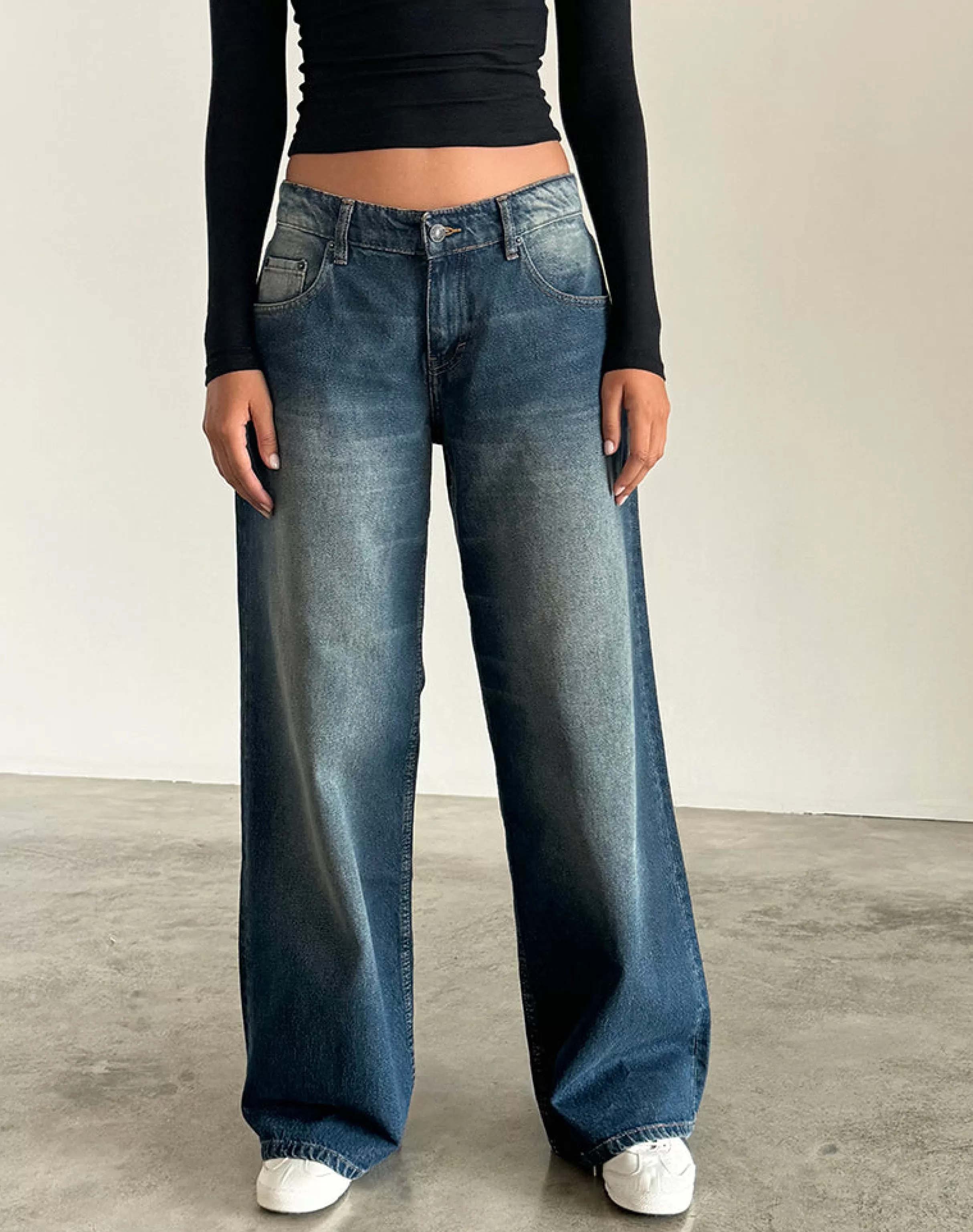 Hot Roomy Extra Wide Low Rise Jeans In JEANS | ROOMY JEANS