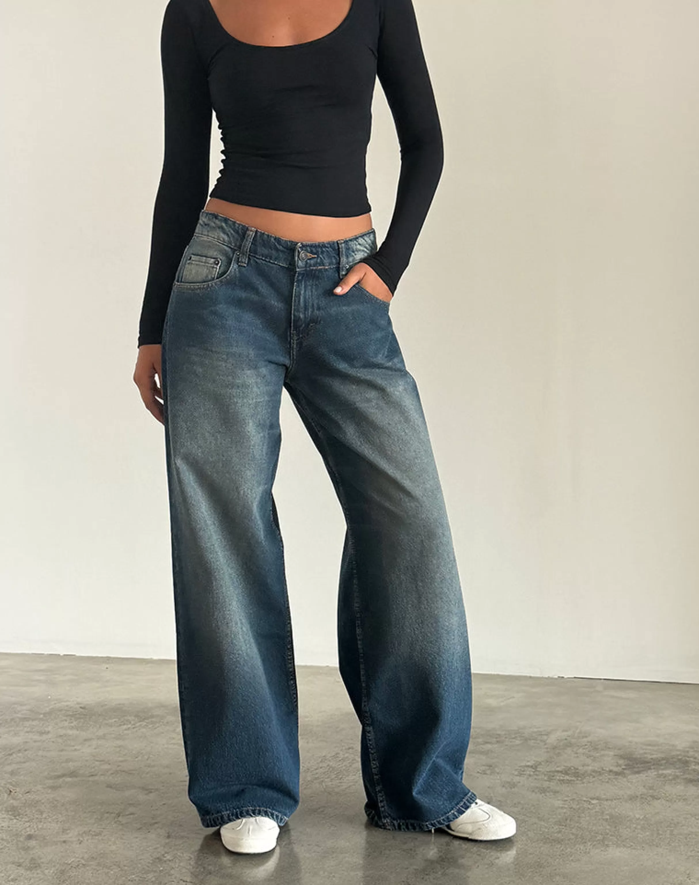 Hot Roomy Extra Wide Low Rise Jeans In JEANS | ROOMY JEANS