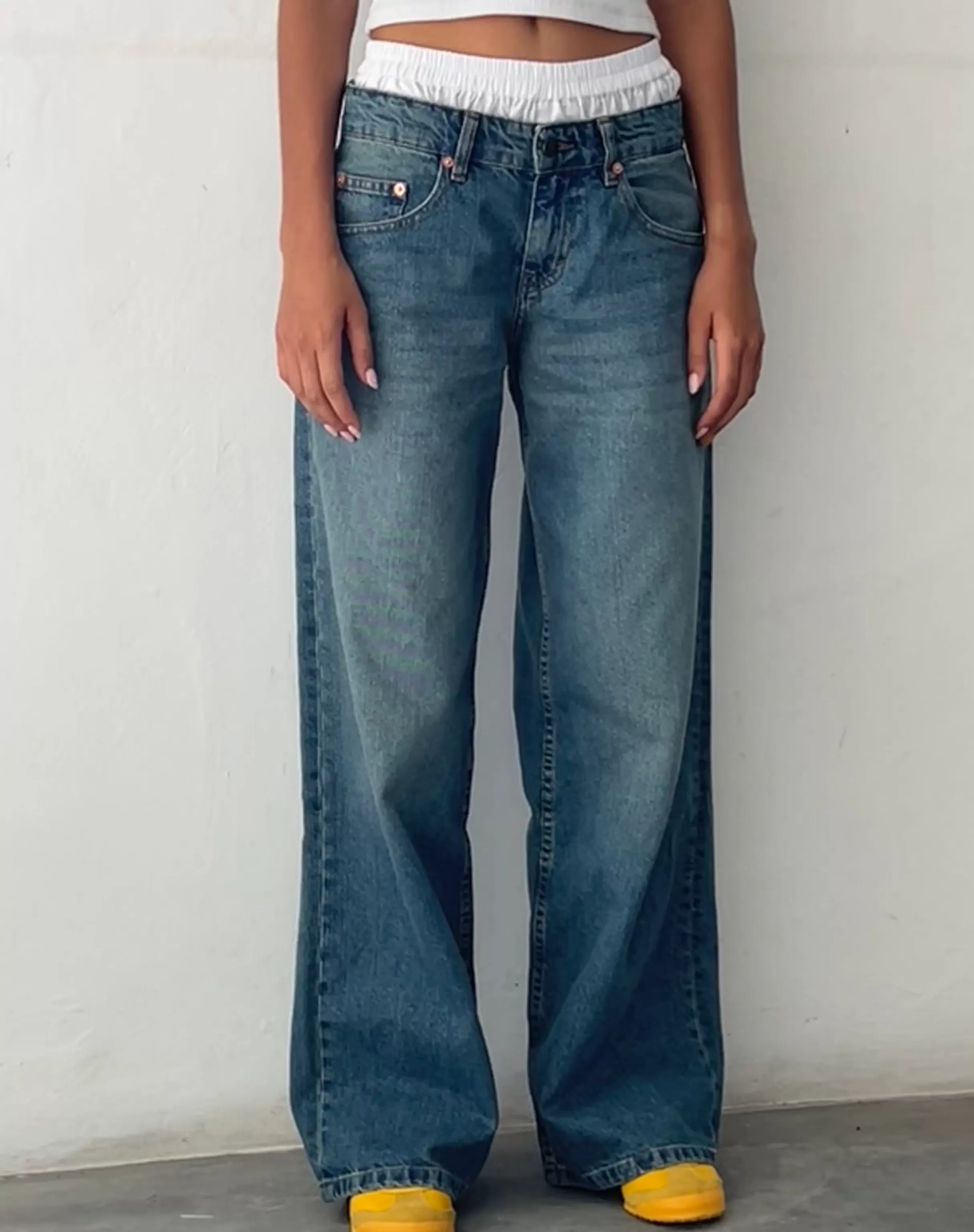 Hot Roomy Extra Wide Low Rise Jeans In JEANS | STRAIGHT LEG JEANS