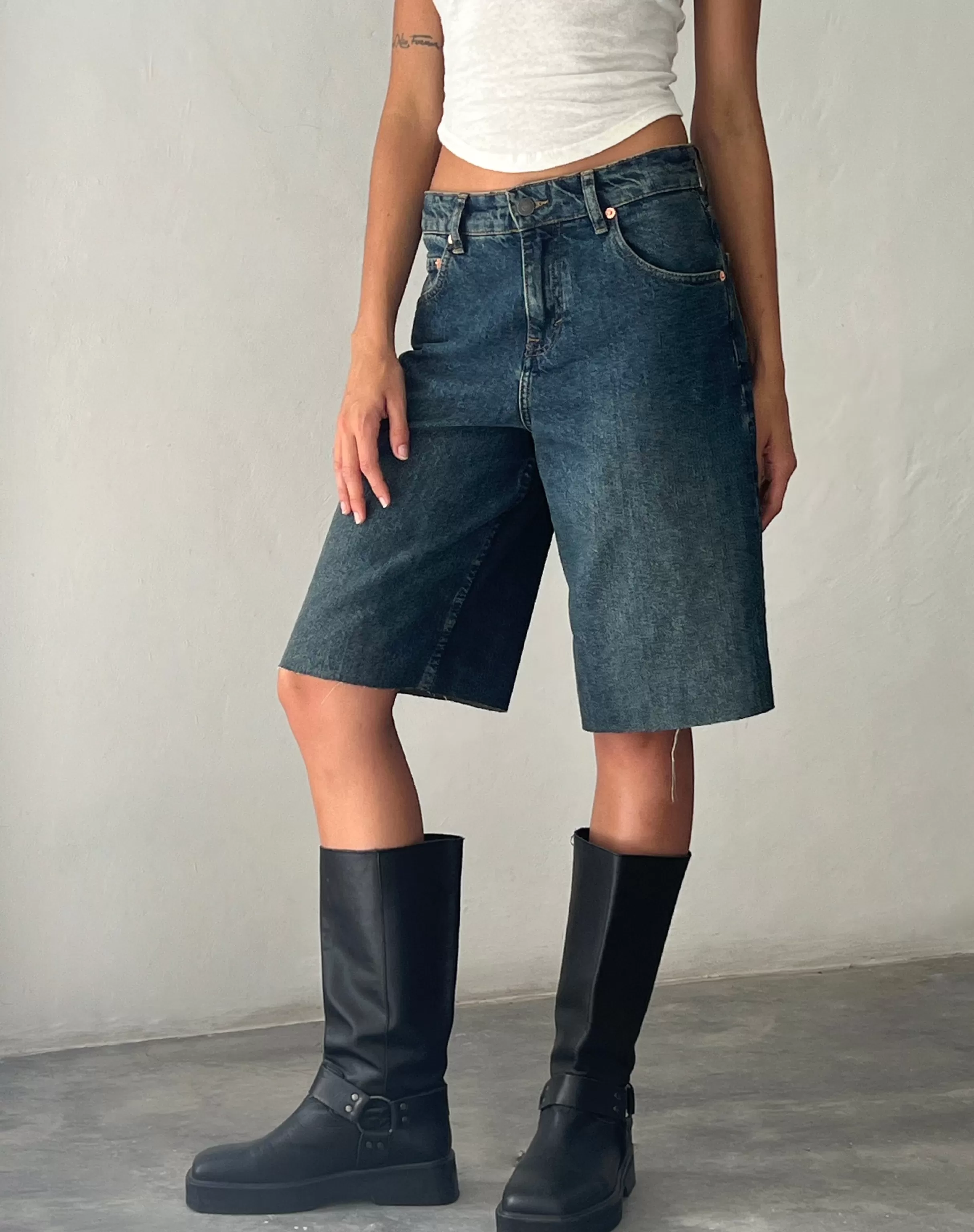 Fashion Roomy Mid Rise Long Jorts In SHORTS | ROOMY JEANS