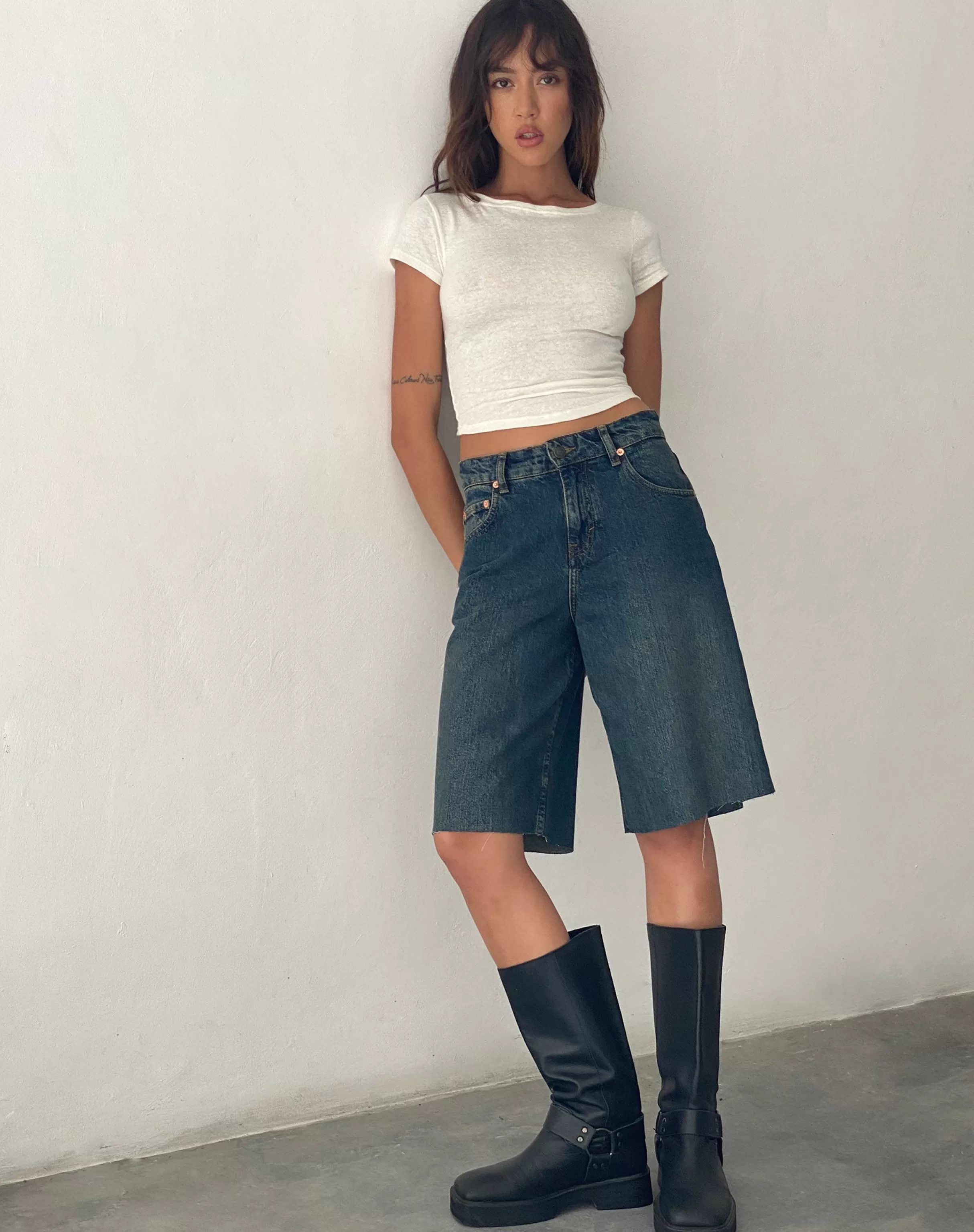 Fashion Roomy Mid Rise Long Jorts In SHORTS | ROOMY JEANS