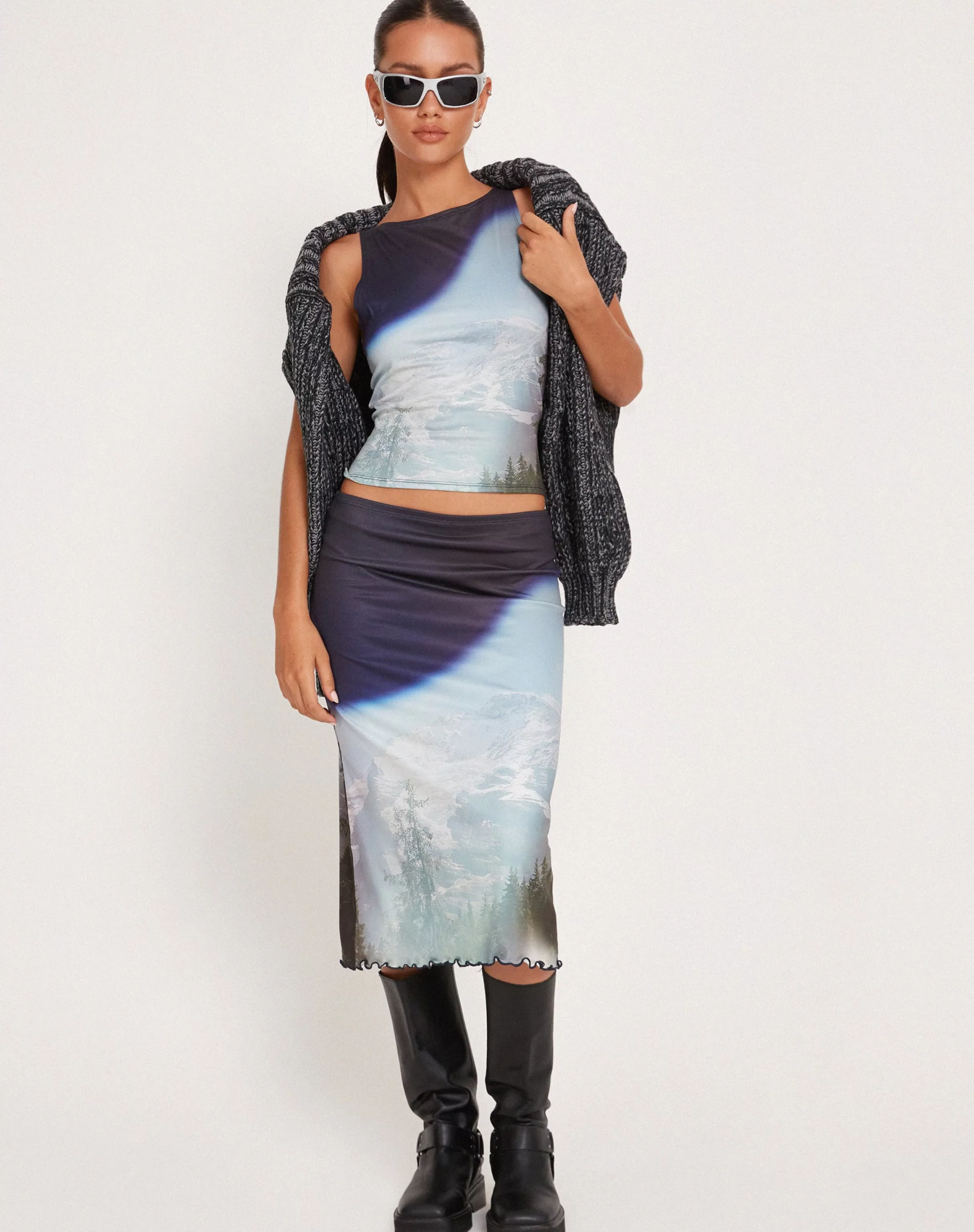 Hot Rujha Midi Skirt In SALE SKIRTS | PRINTED SKIRTS