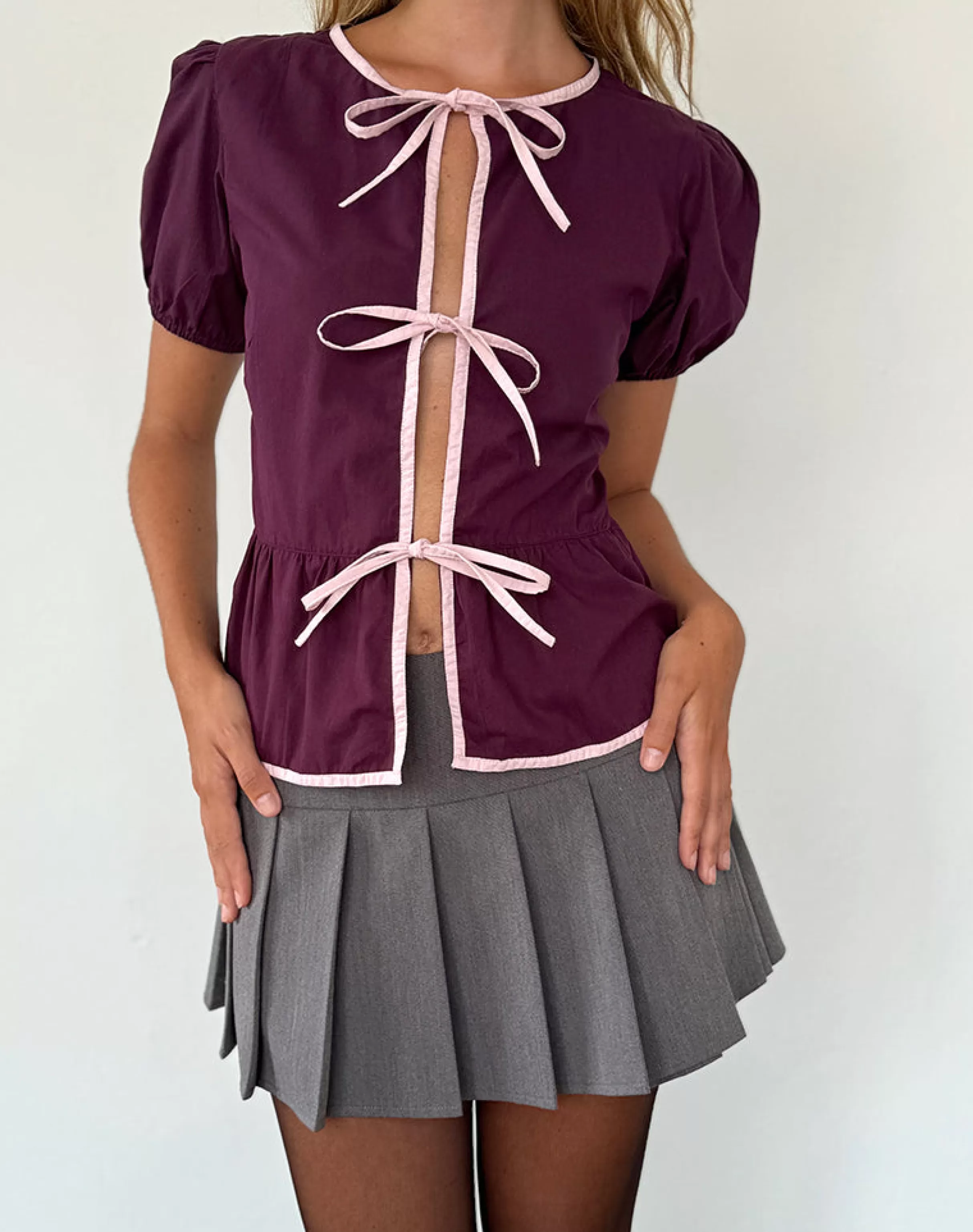 Best Ryota Tie Front Blouse In SHIRTS AND BLOUSES