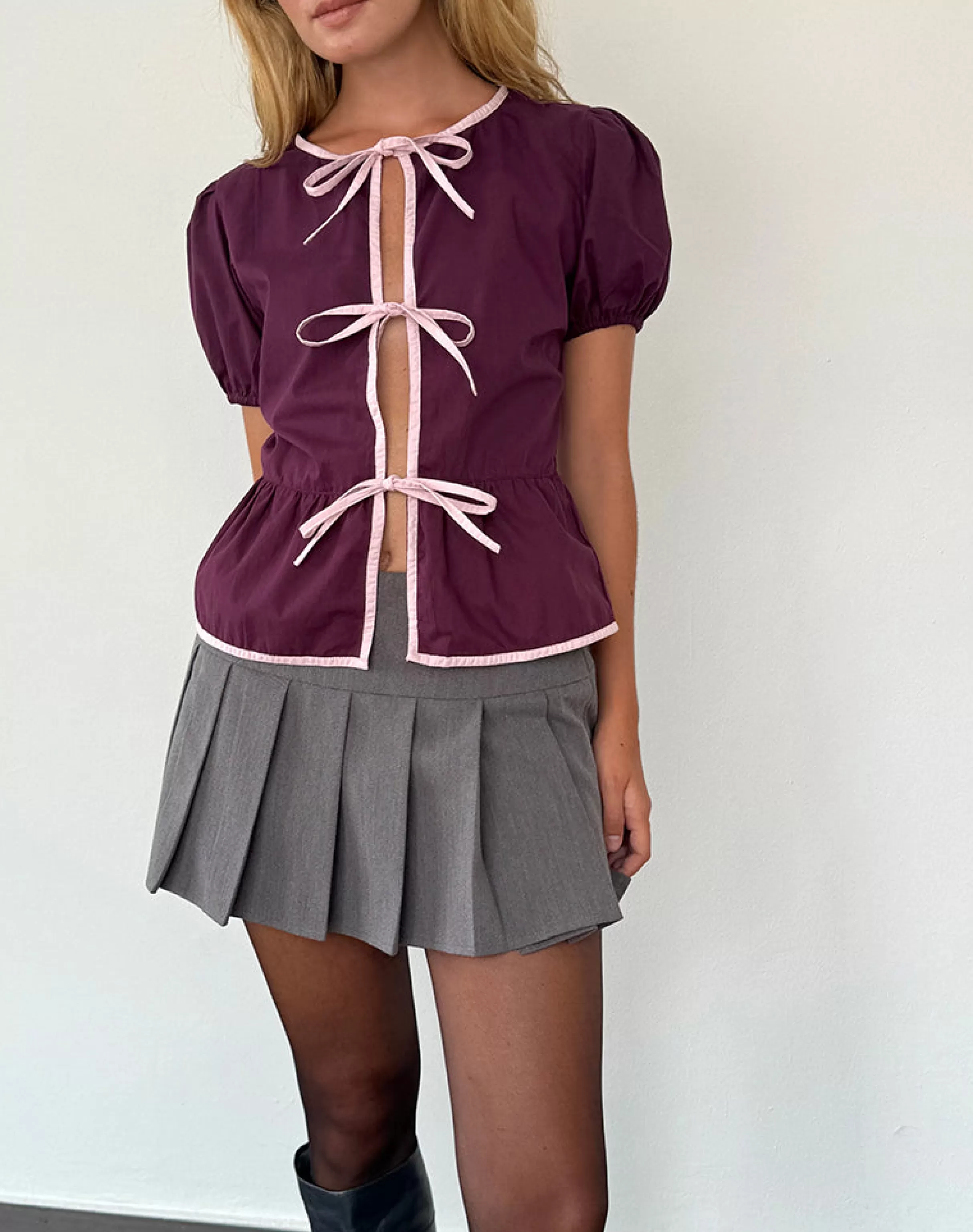 Best Ryota Tie Front Blouse In SHIRTS AND BLOUSES