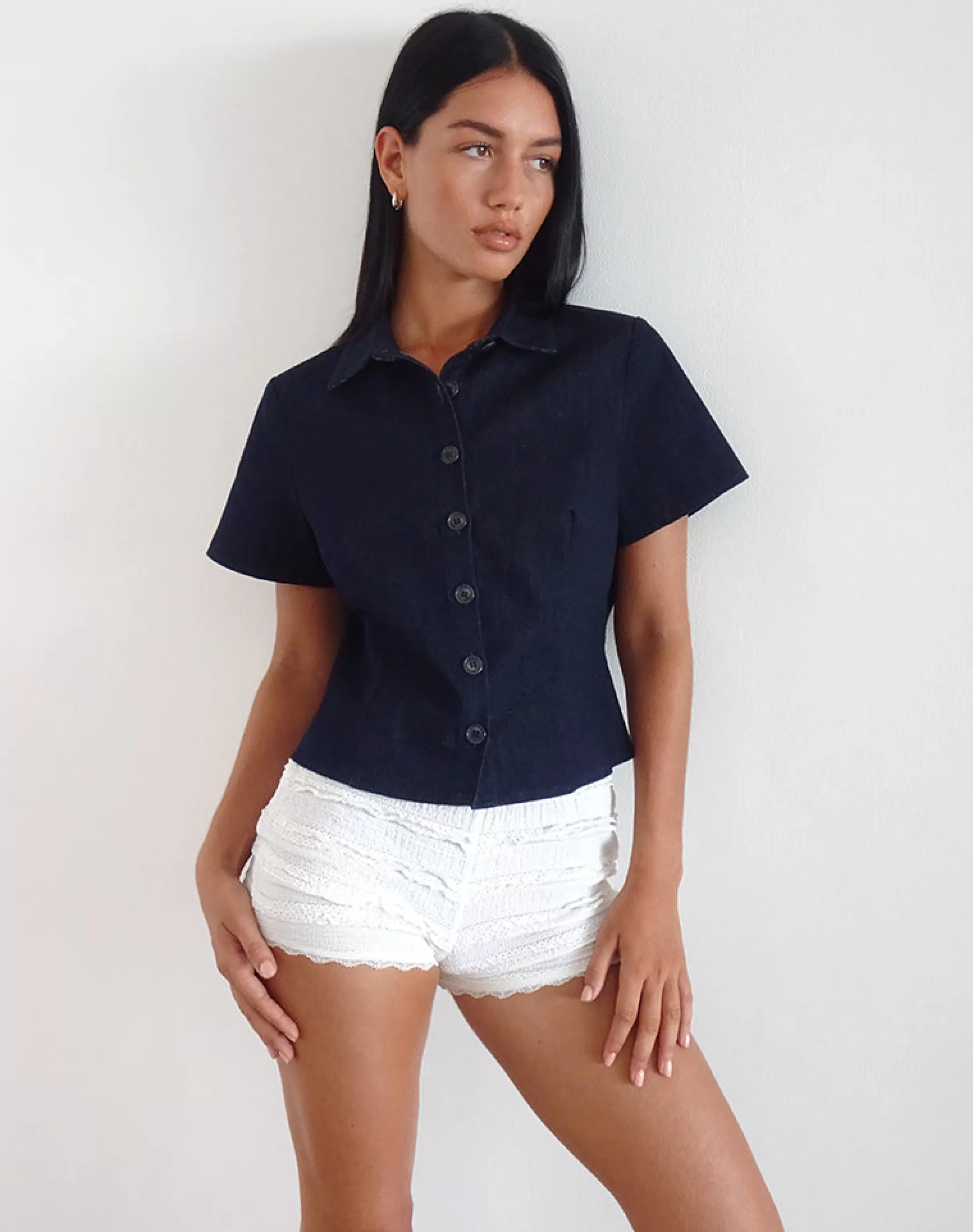 Flash Sale Samas Shirt In Dark Indigo STRAWBERRY MILK | SHIRTS AND BLOUSES