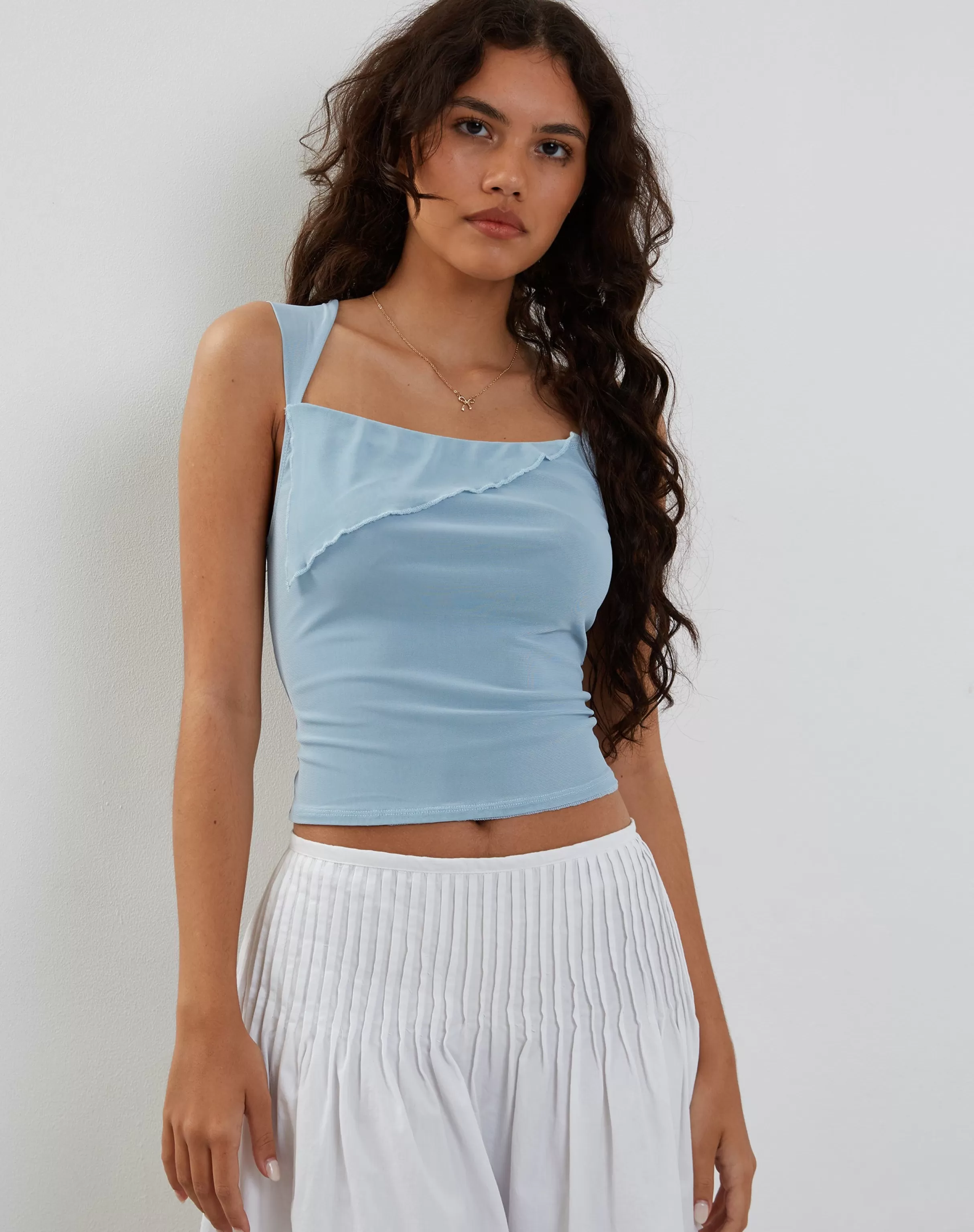 Cheap Sambu Mesh Vest Top In STRAPPY TOPS