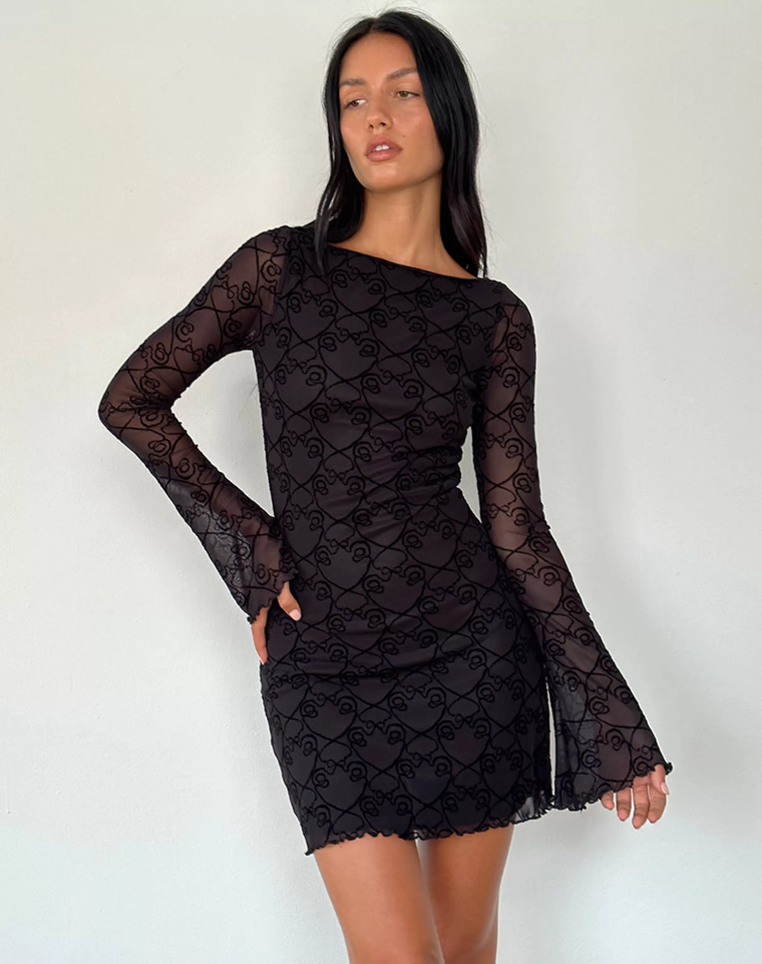 Best Sale Sevila Long Sleeve Mini Dress In PARTY DRESSES | PRINTED DRESSES