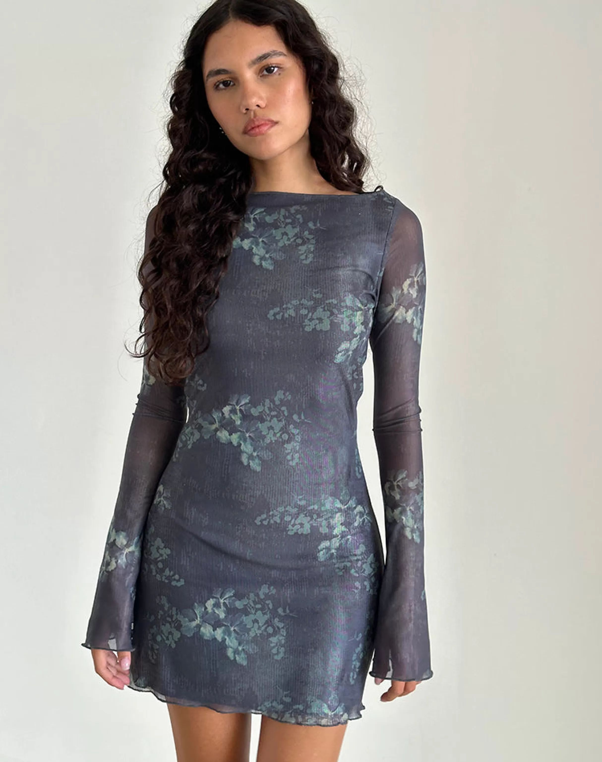 New Sevila Long Sleeve Mini Dress In DAY DRESSES | PRINTED DRESSES