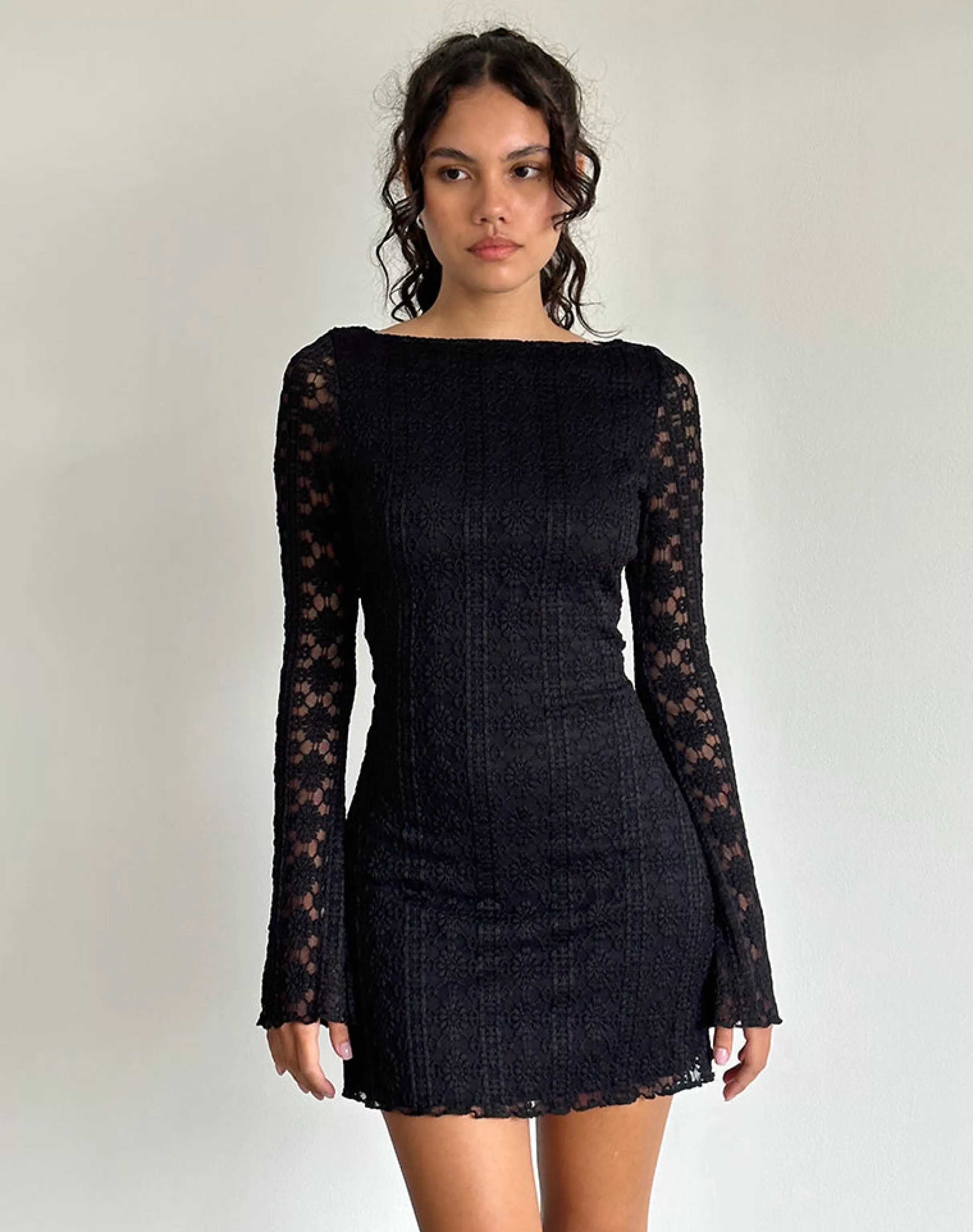 Cheap Sevila Long Sleeve Mini Dress In BODYCON DRESSES | LONG SLEEVE DRESSES