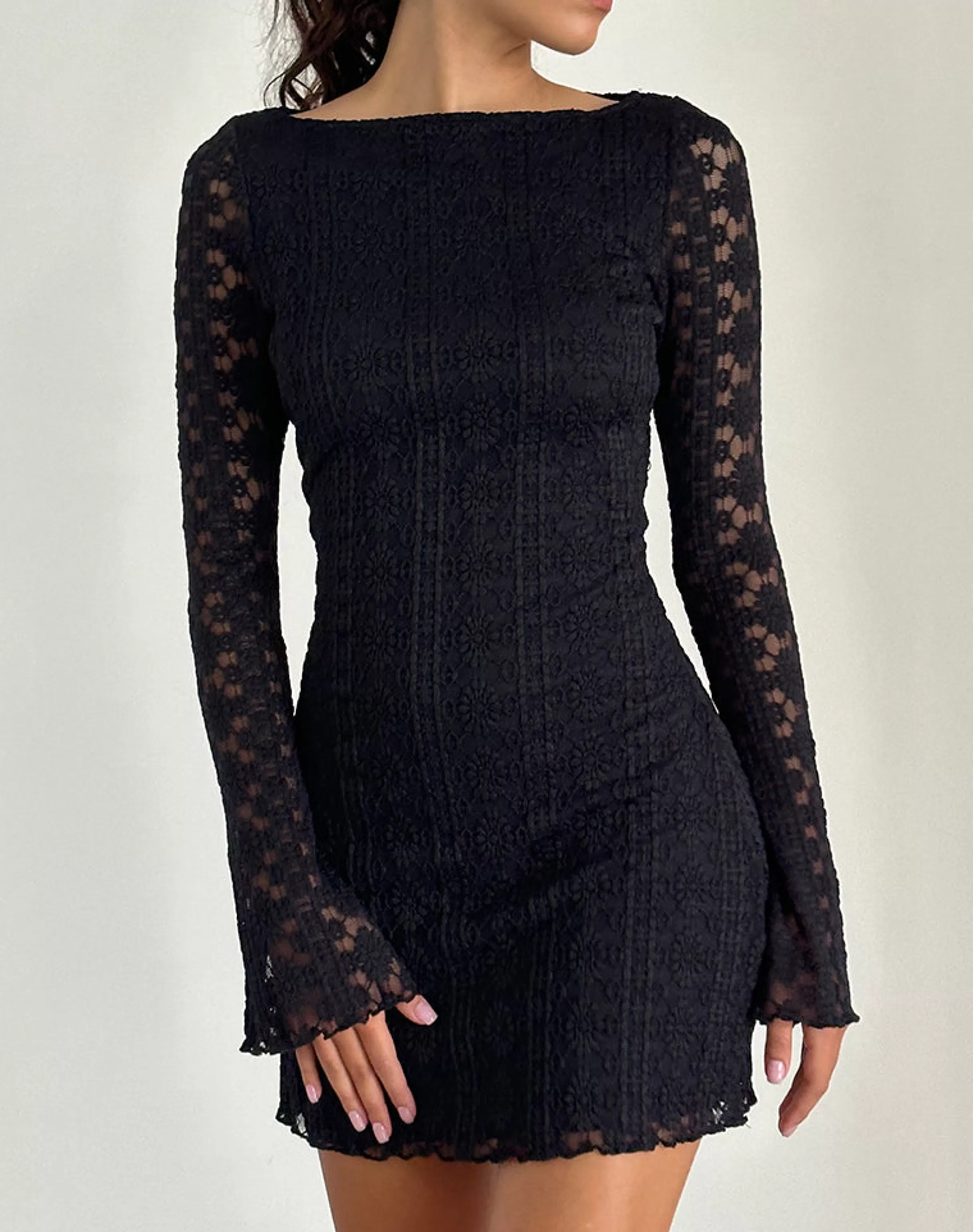 Cheap Sevila Long Sleeve Mini Dress In BODYCON DRESSES | LONG SLEEVE DRESSES