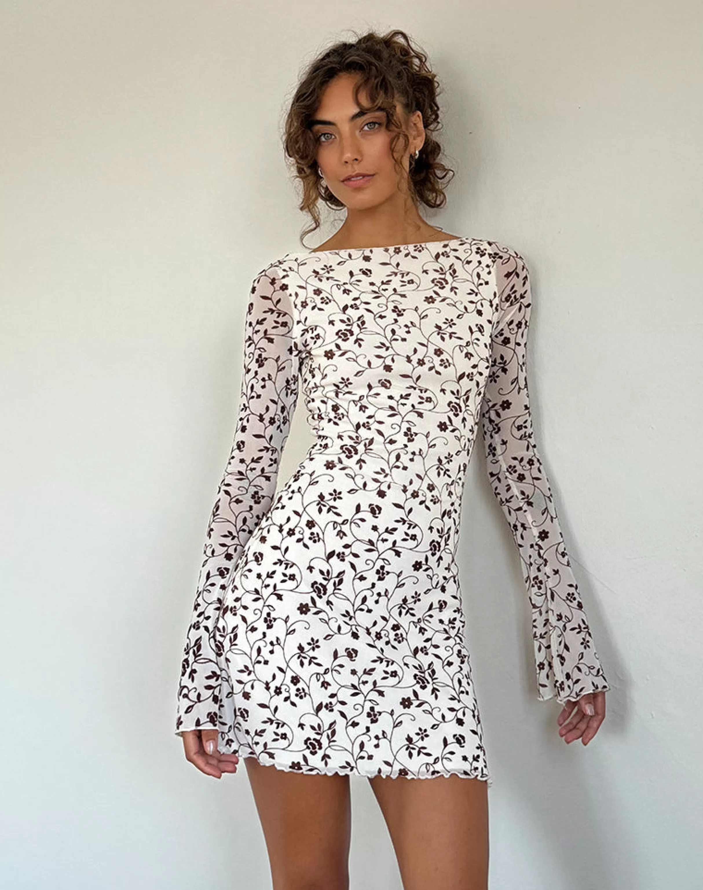 Online Sevila Long Sleeve Mini Dress In NEVERMORE | DAY DRESSES