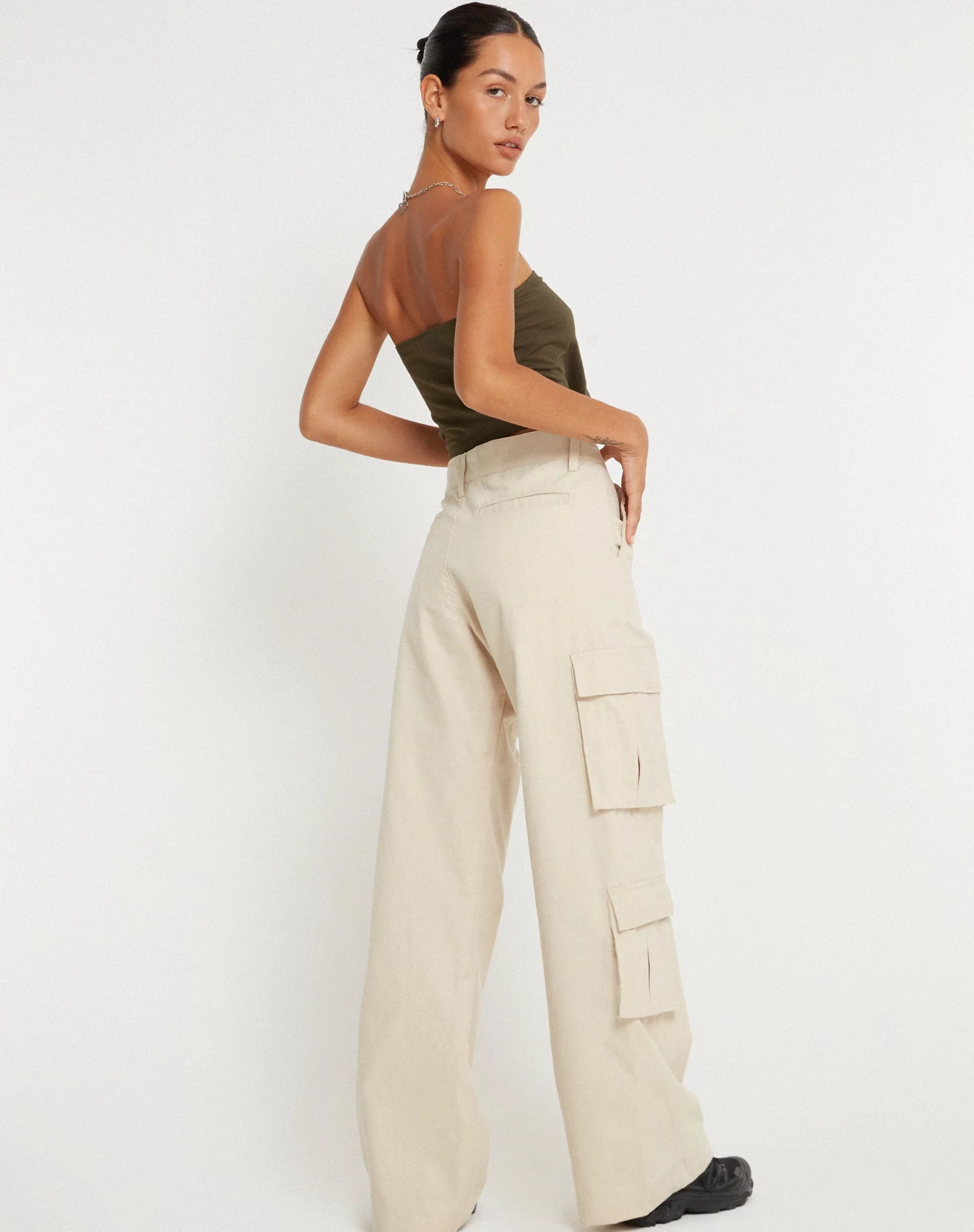 Hot Shan Wide Leg Trouser In Ecru SALE TROUSERS
