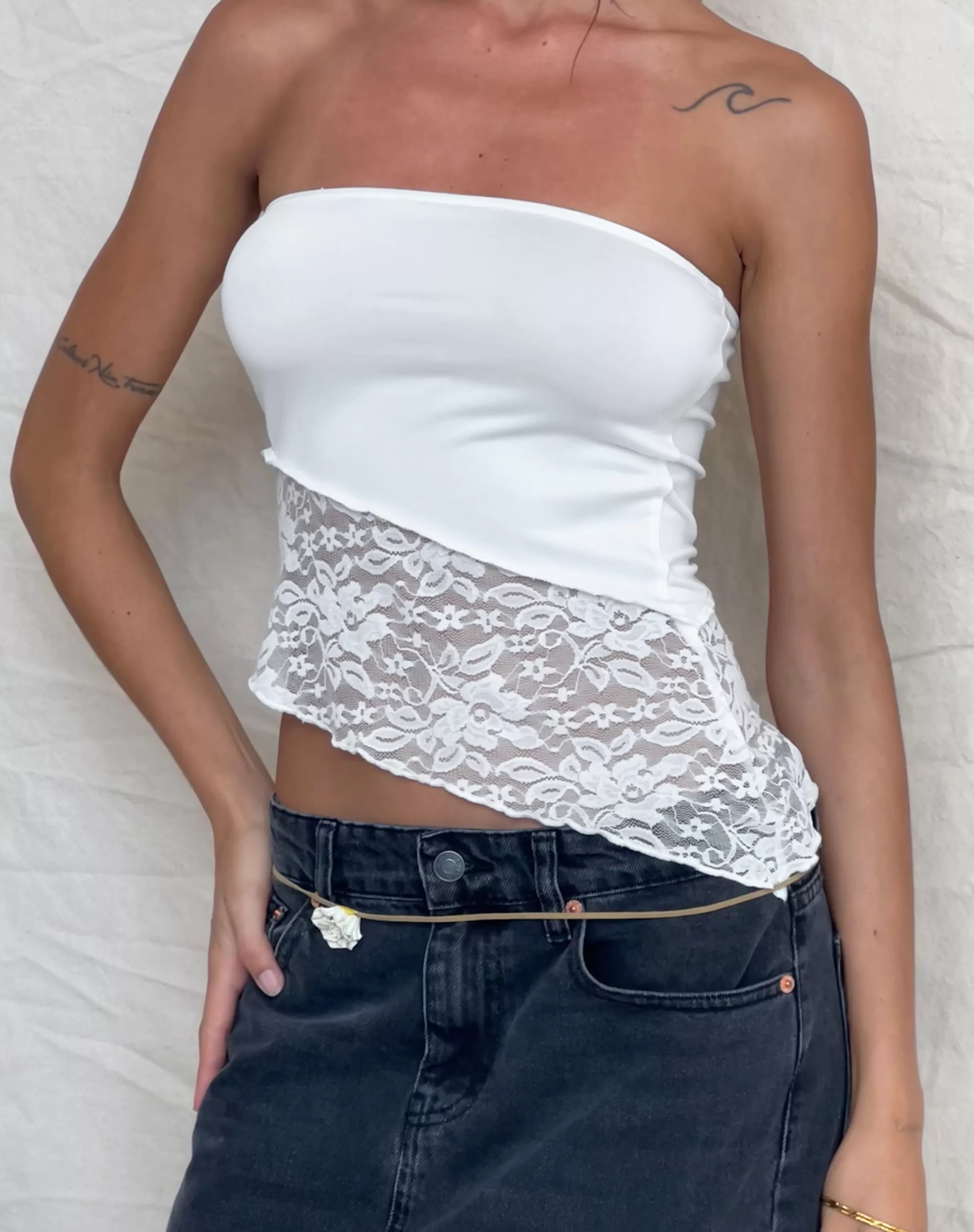 Cheap Shanda Bandeau Top In BANDEAU TOPS | LACE TOPS