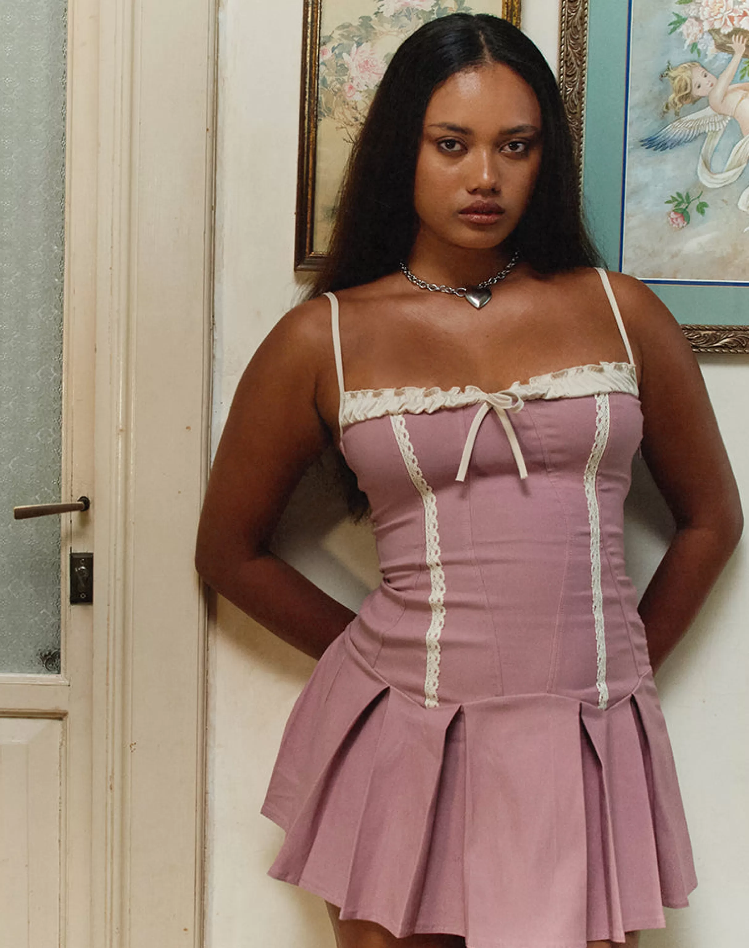 New Shirina Dress In Tailoring Dusky Pink PARTY DRESSES