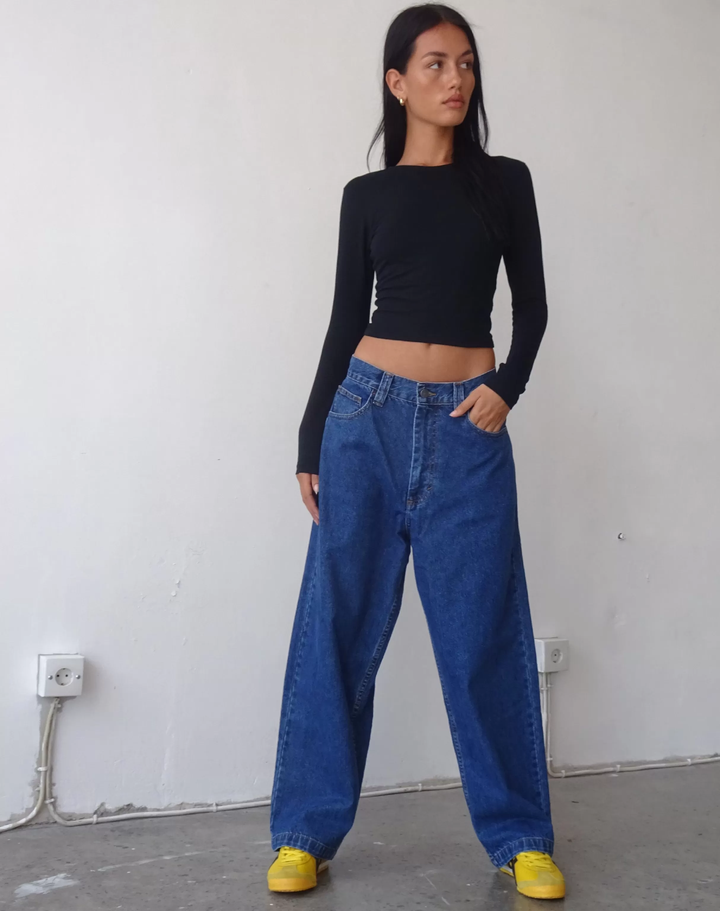 Cheap Skater Low Rise Jean In WIDE LEG JEANS | LOW RISE JEANS