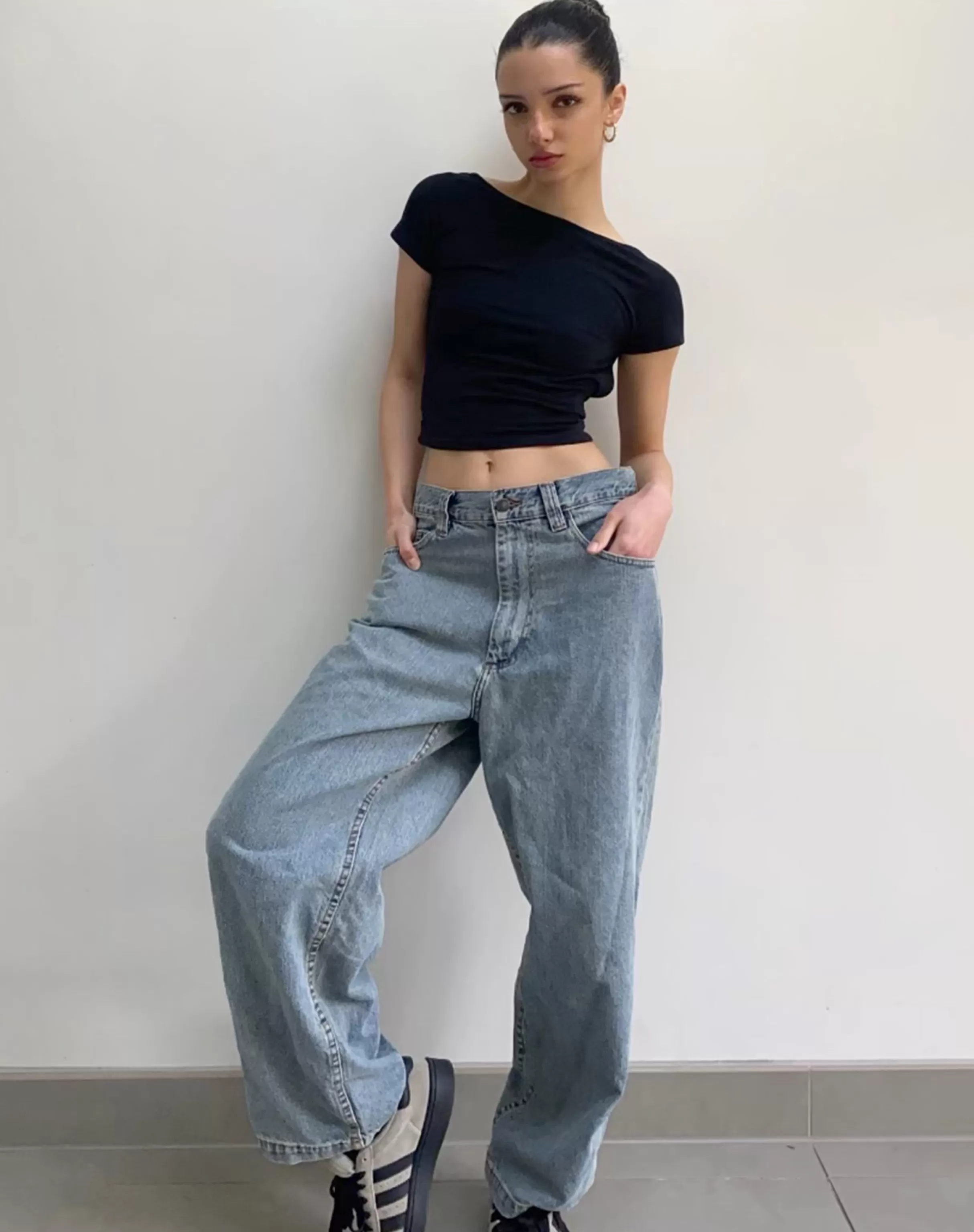 Sale Skater Low Rise Jean In JEANS | WIDE LEG JEANS