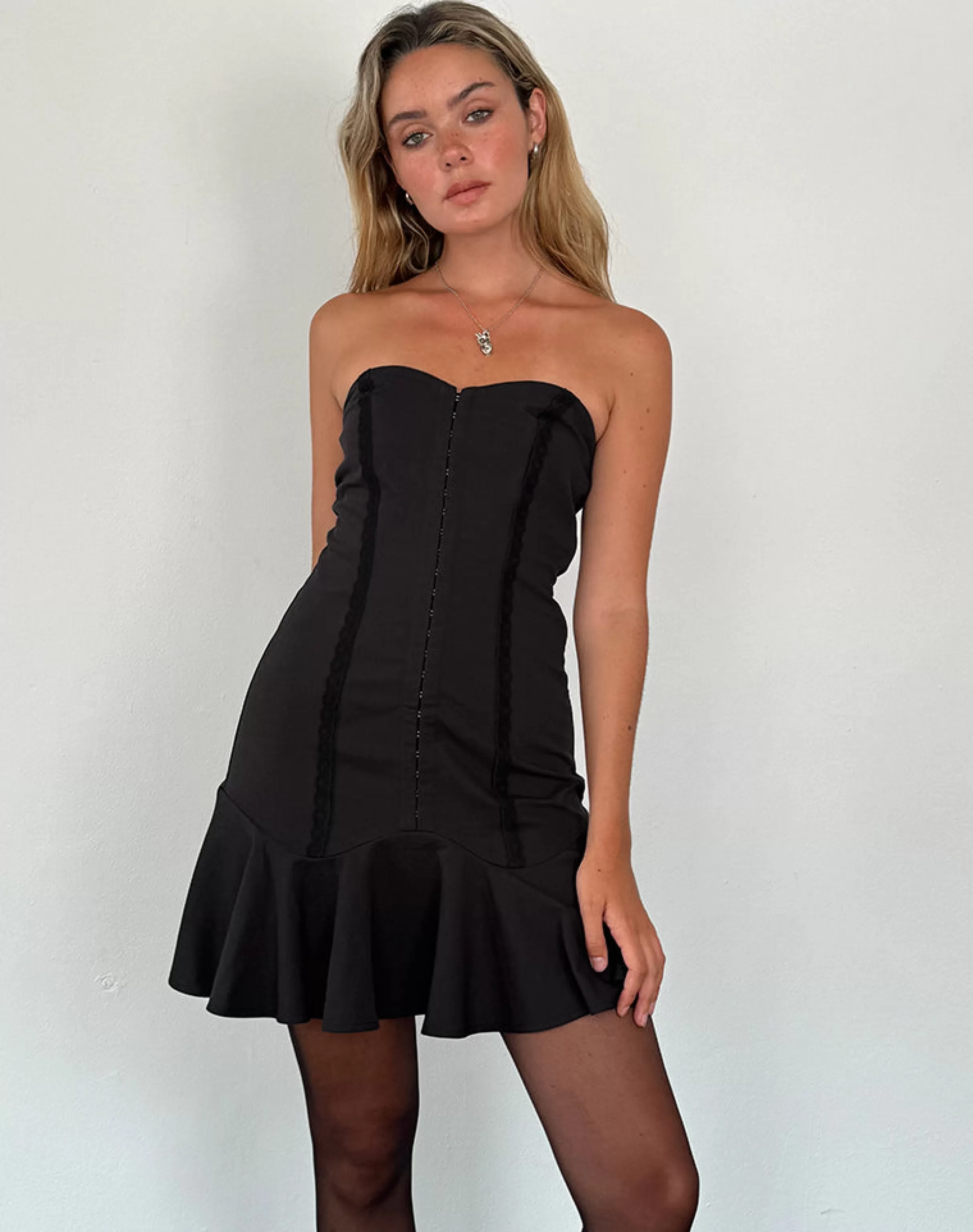 Discount Snana Mini Dress In Tailoring Black PARTY DRESSES | BANDEAU DRESSES
