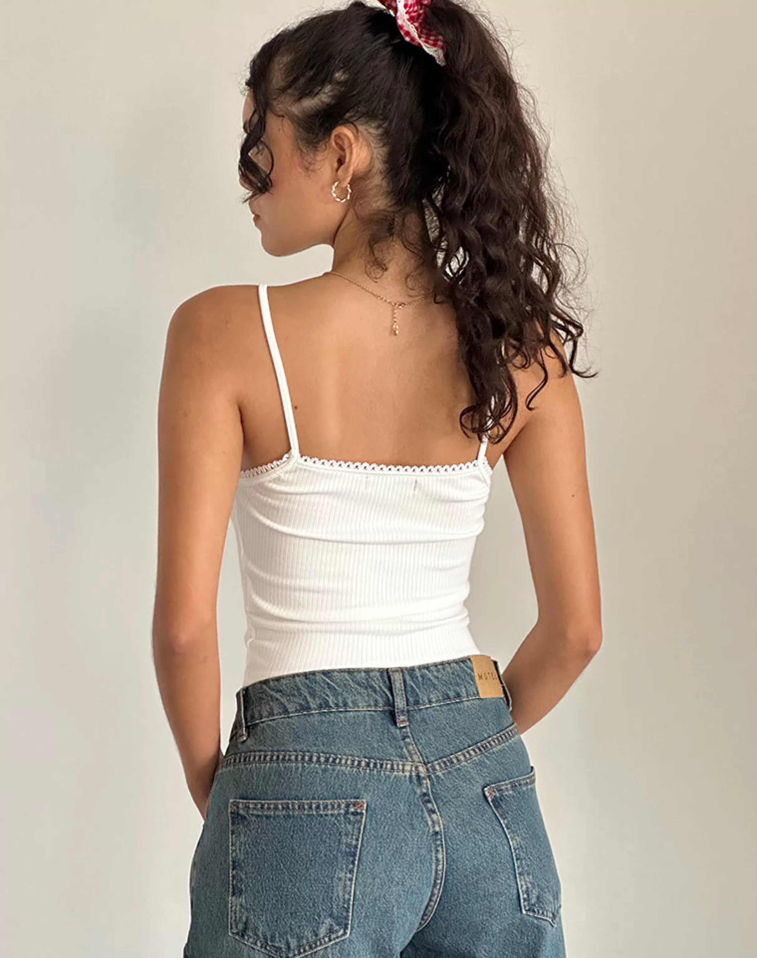 Cheap Suna Vest Top In STRAWBERRY MILK | STRAPPY TOPS