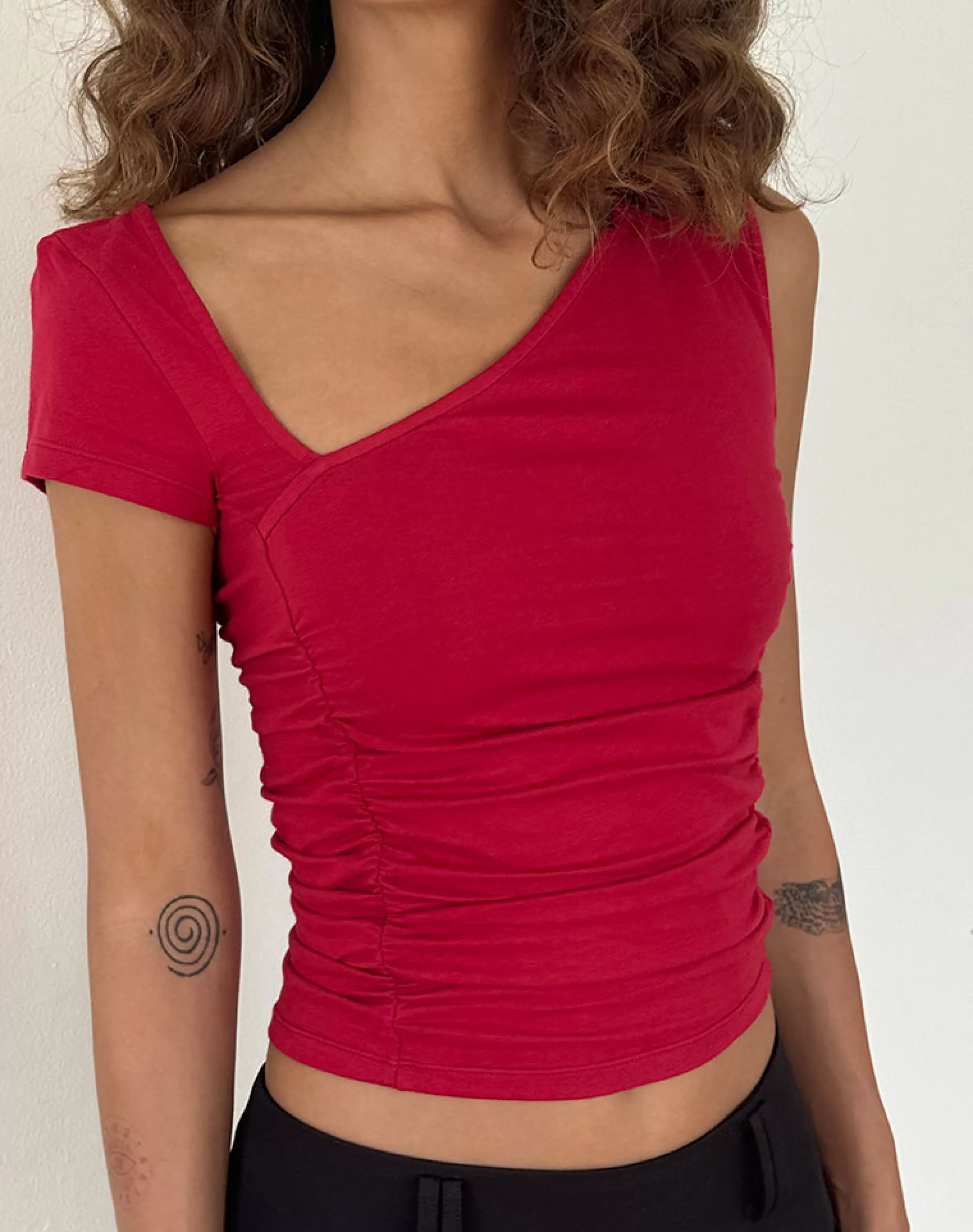 Cheap Sunhee Slash Neck Top In VEST TOPS | CROP TOPS