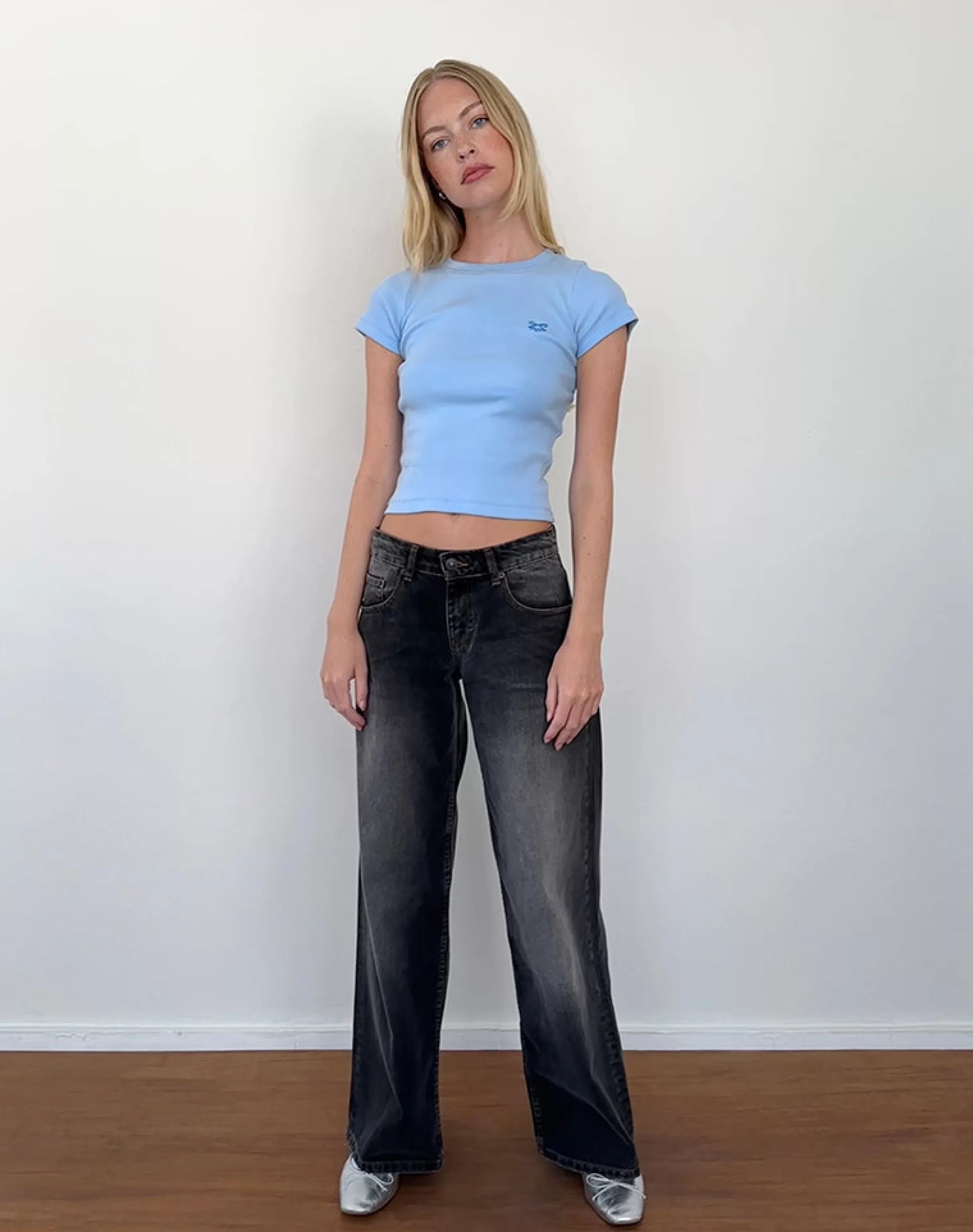 Shop Suti Ribbed Baby Tee In TEES