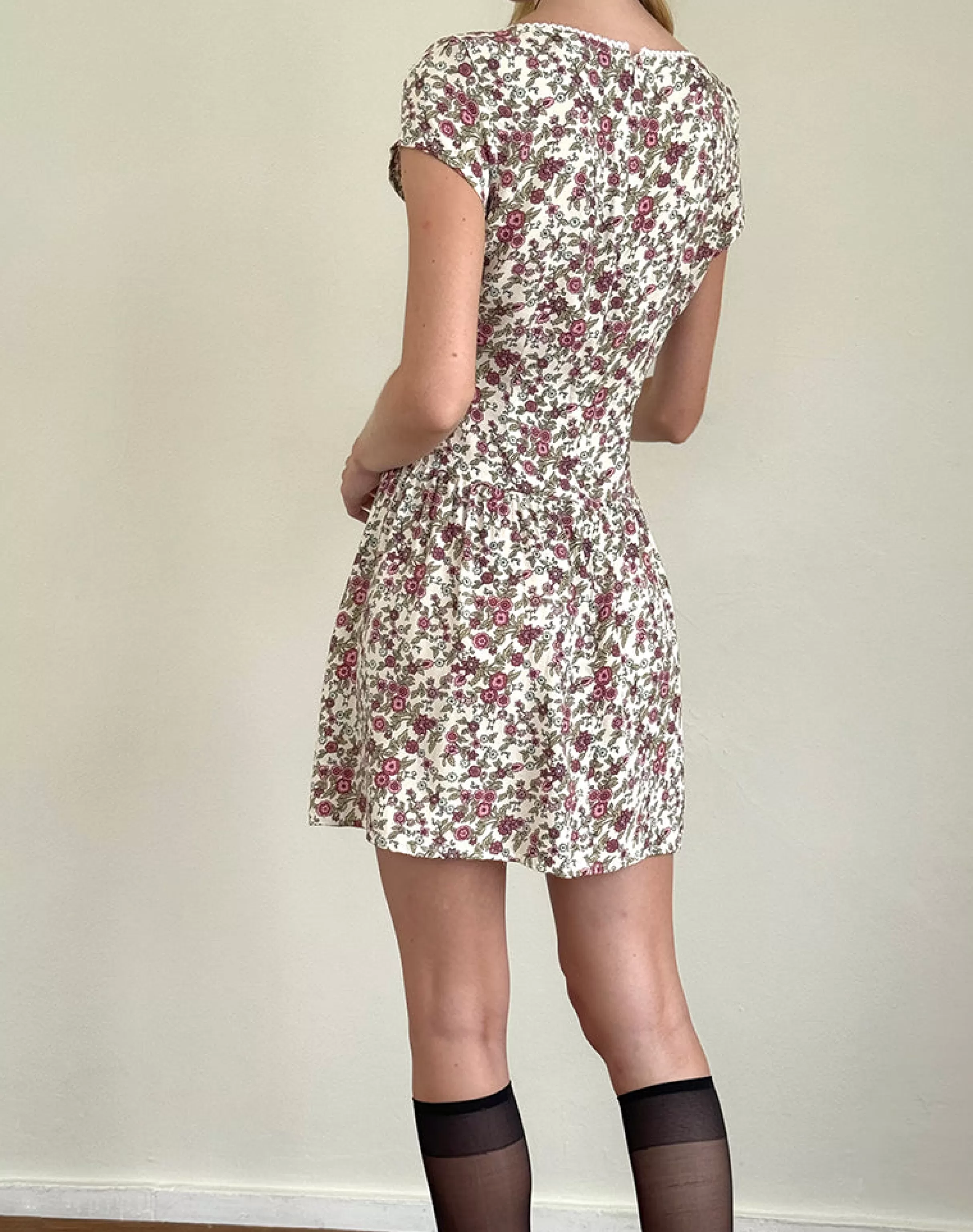 New Tipani Mini Dress In Vintage Bloom Ivory NEVERMORE | DAY DRESSES