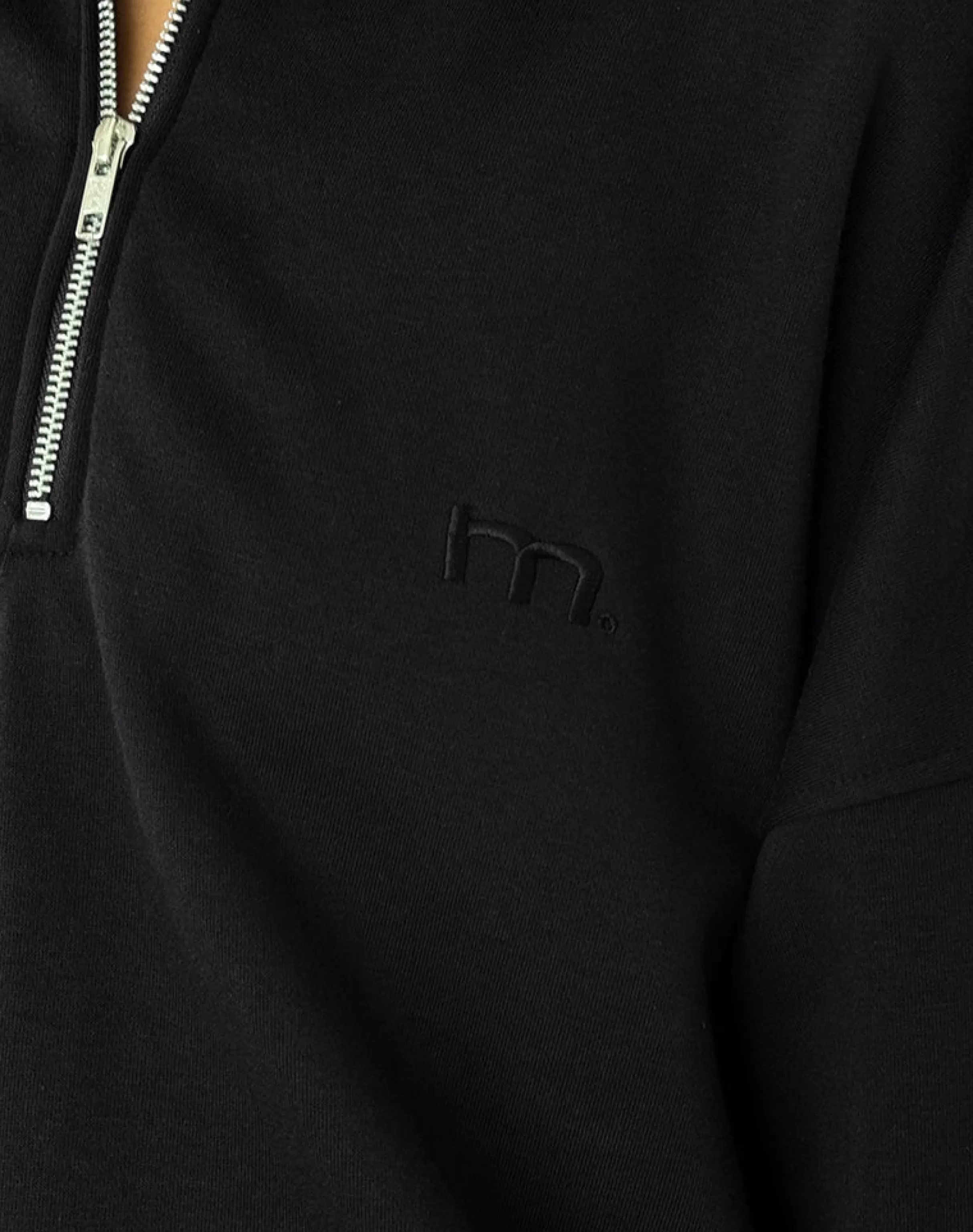 Flash Sale Tirma High Neck Jumper In Tonal Black With M Embroidery LOUNGEWEAR | CO-ORDS