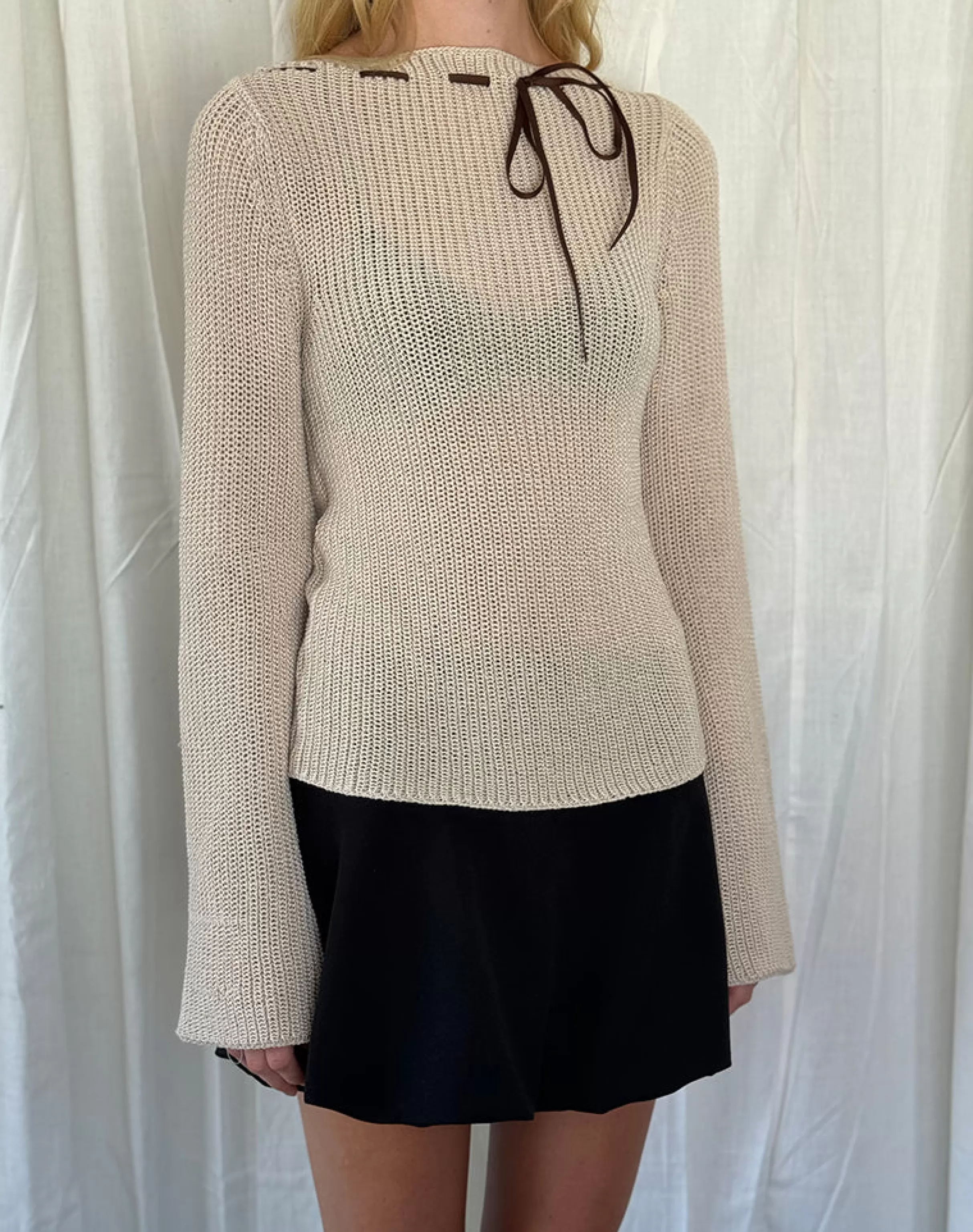 Outlet Valorie Knit Jumper In Oat JUMPERS