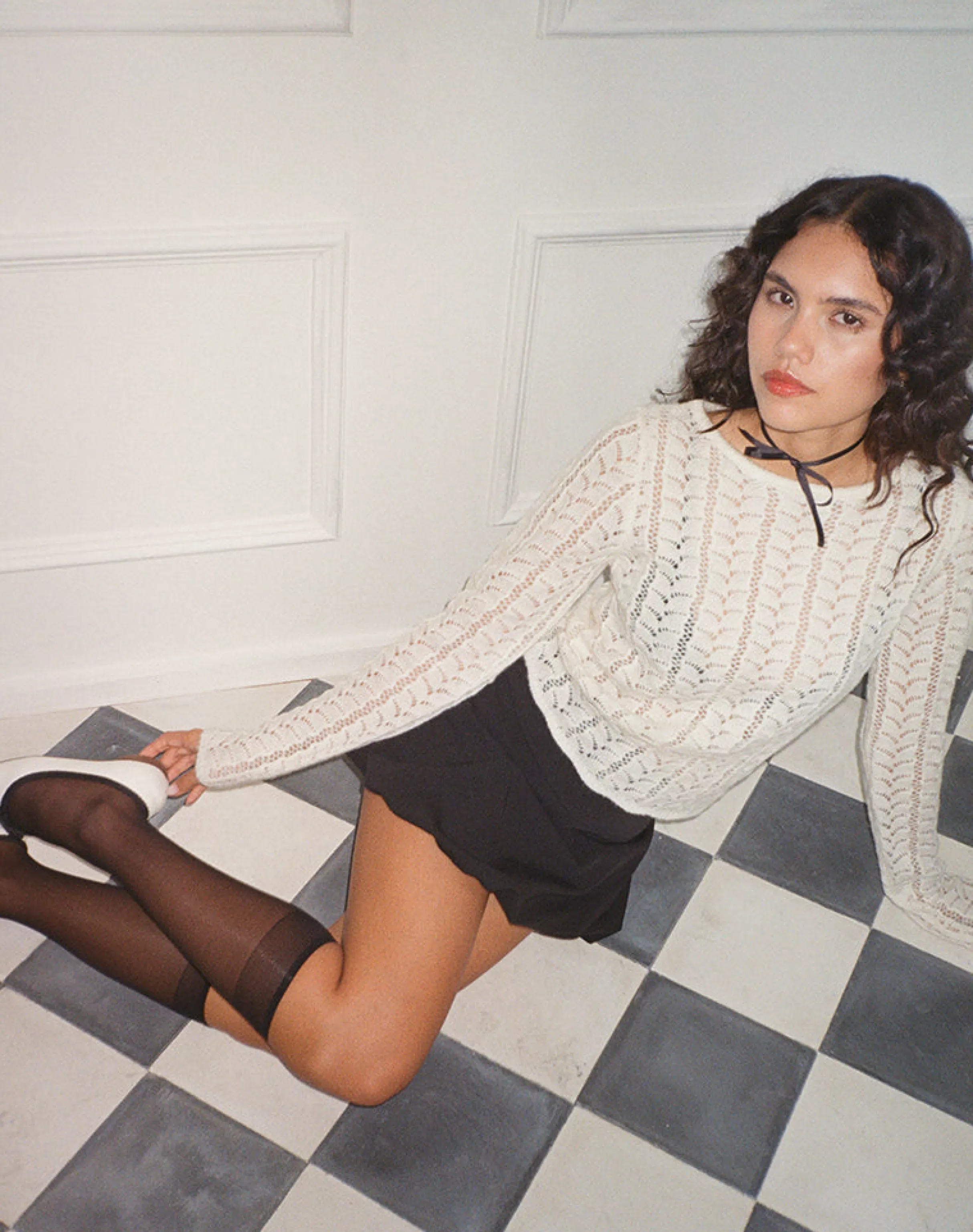 Outlet Venia Knitted Long Sleeve Top In SALE KNITWEAR | SALE TOPS