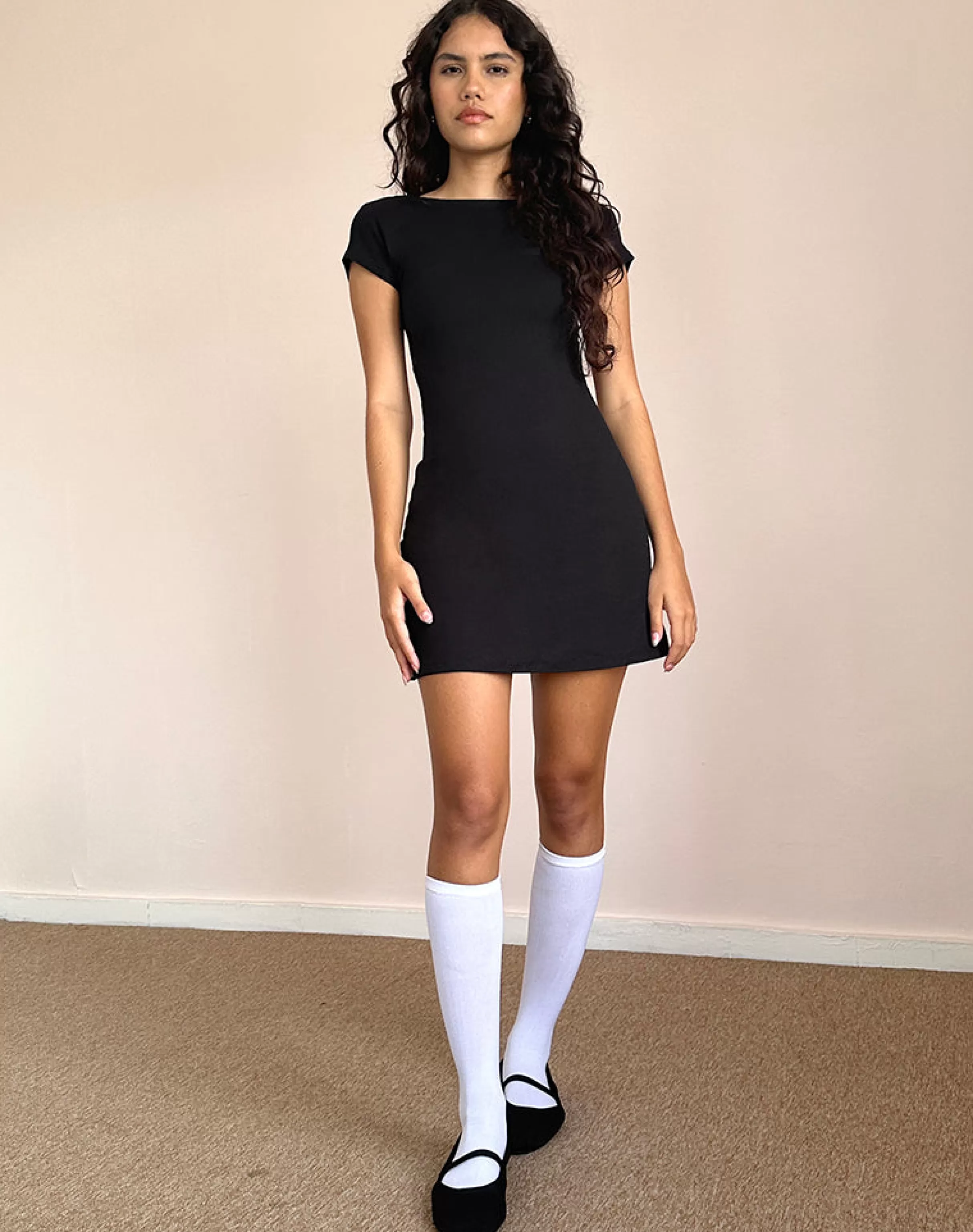 Store Wangi Backless Mini Dress In BASICS | LITTLE BLACK DRESSES