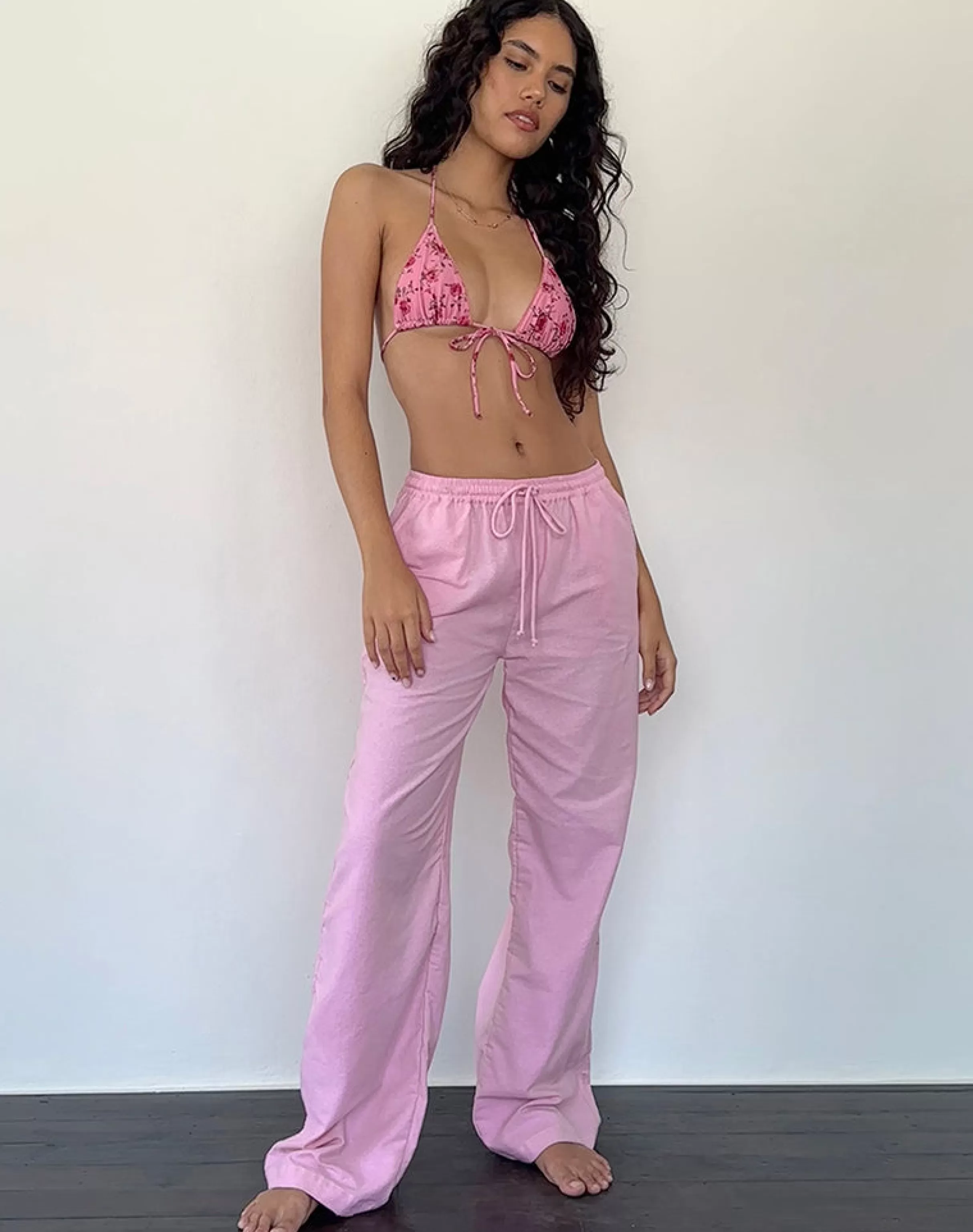 Cheap Wasic Wide Leg Linen Trouser In SWIMWEAR | WIDE LEG TROUSERS
