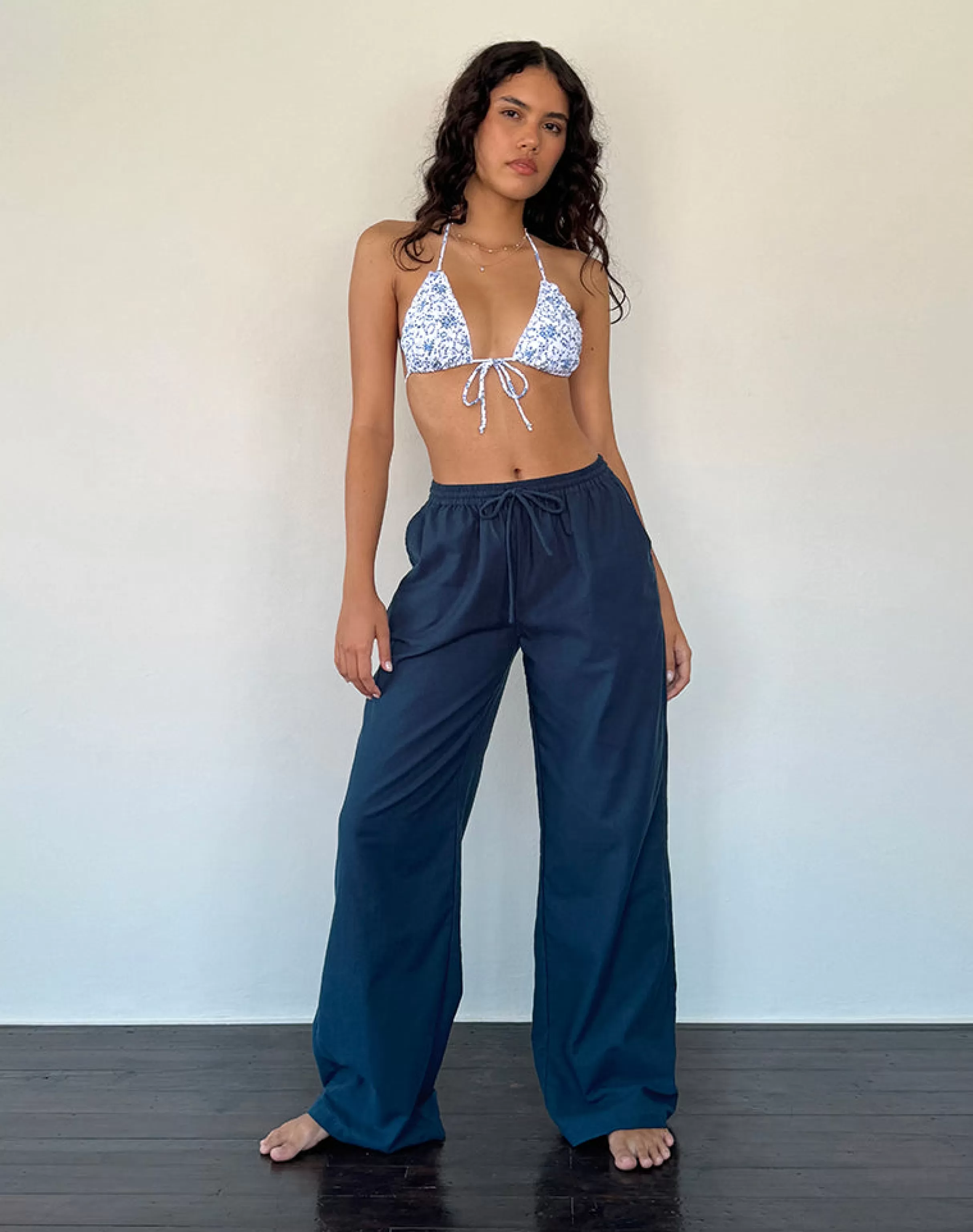 Store Wasic Wide Leg Linen Trouser In WIDE LEG TROUSERS | LOW RISE TROUSERS