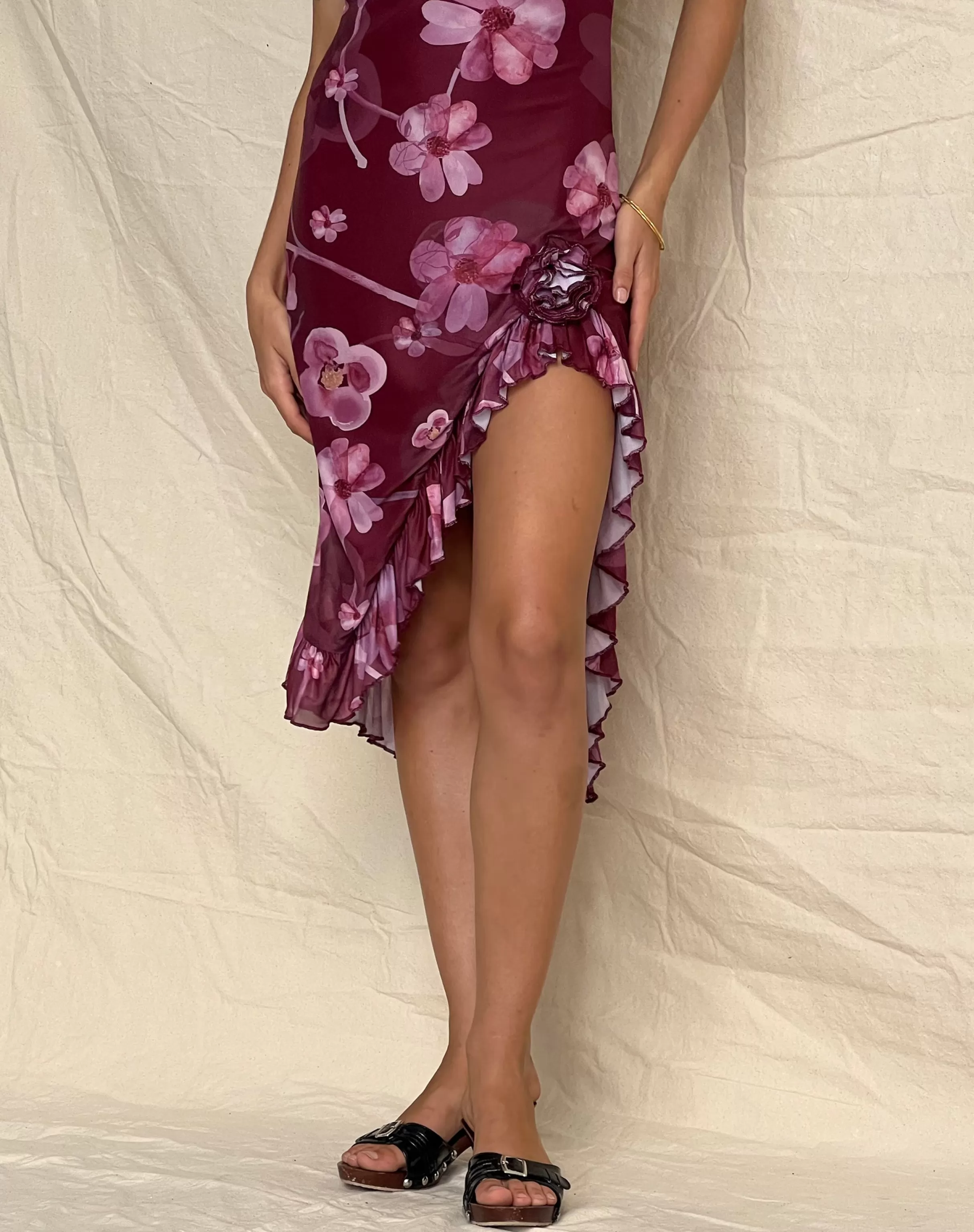 Clearance Weti Bandeau Mini Dress With Waterfall Hem In PRINTED DRESSES | BODYCON DRESSES