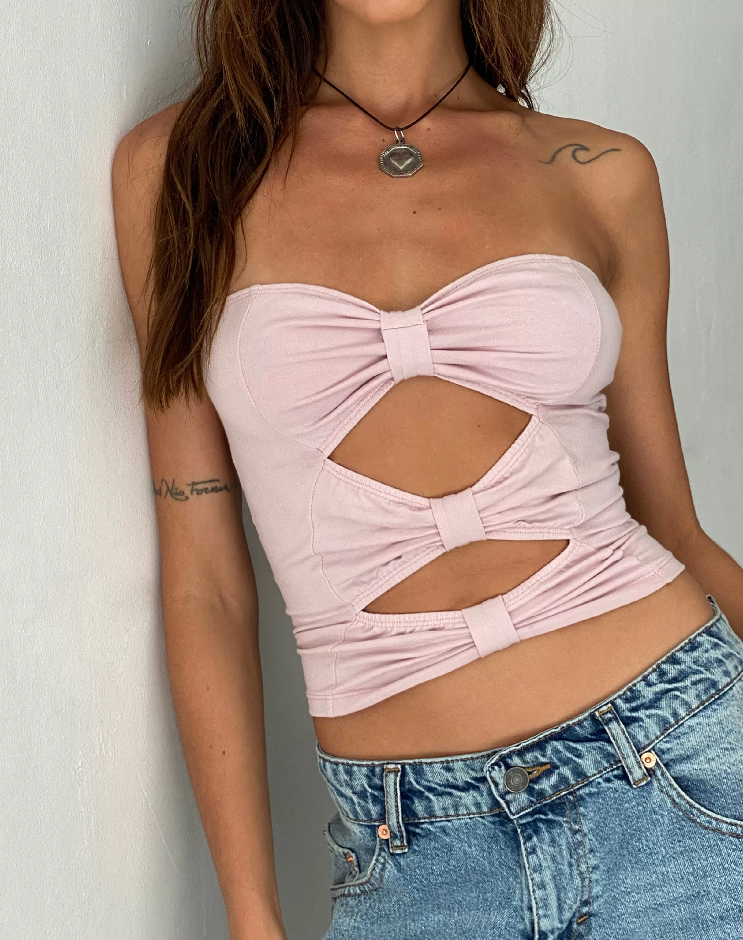 Cheap Widayu Bow Twist Top In BANDEAU TOPS