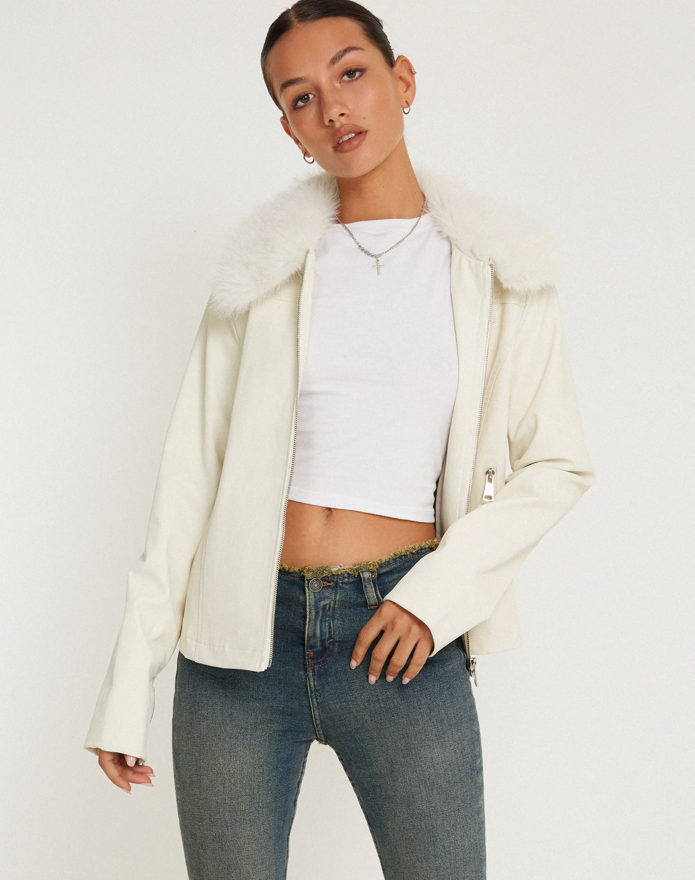 New Yindo Zip Up Jacket In SALE COATS & JACKETS | PU JACKETS
