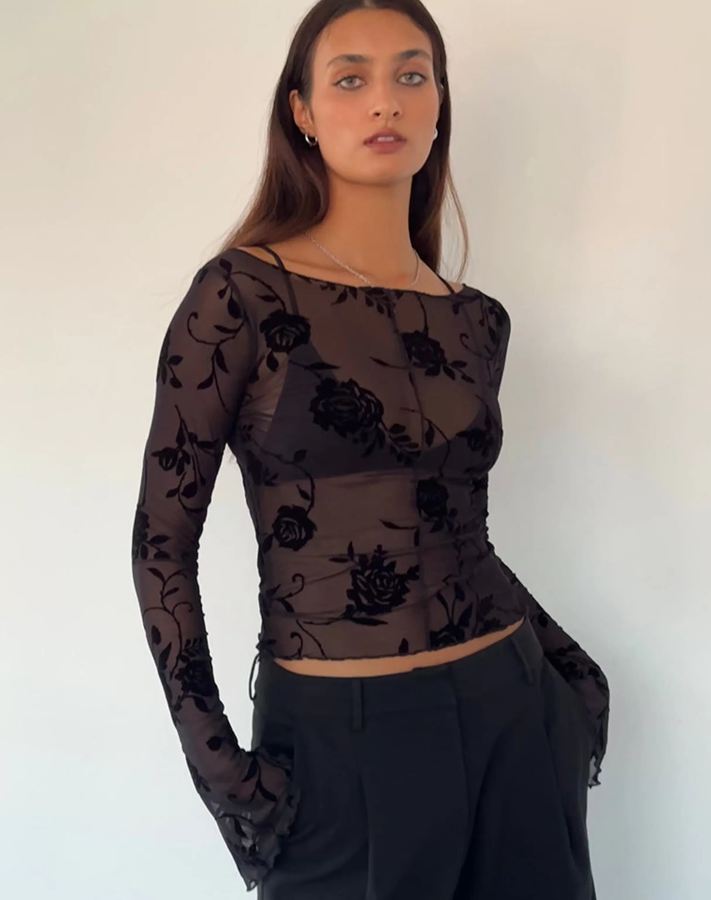 Sale Zerlin Unlined Long Sleeve Top In GOING OUT TOPS | LONG SLEEVE TOPS