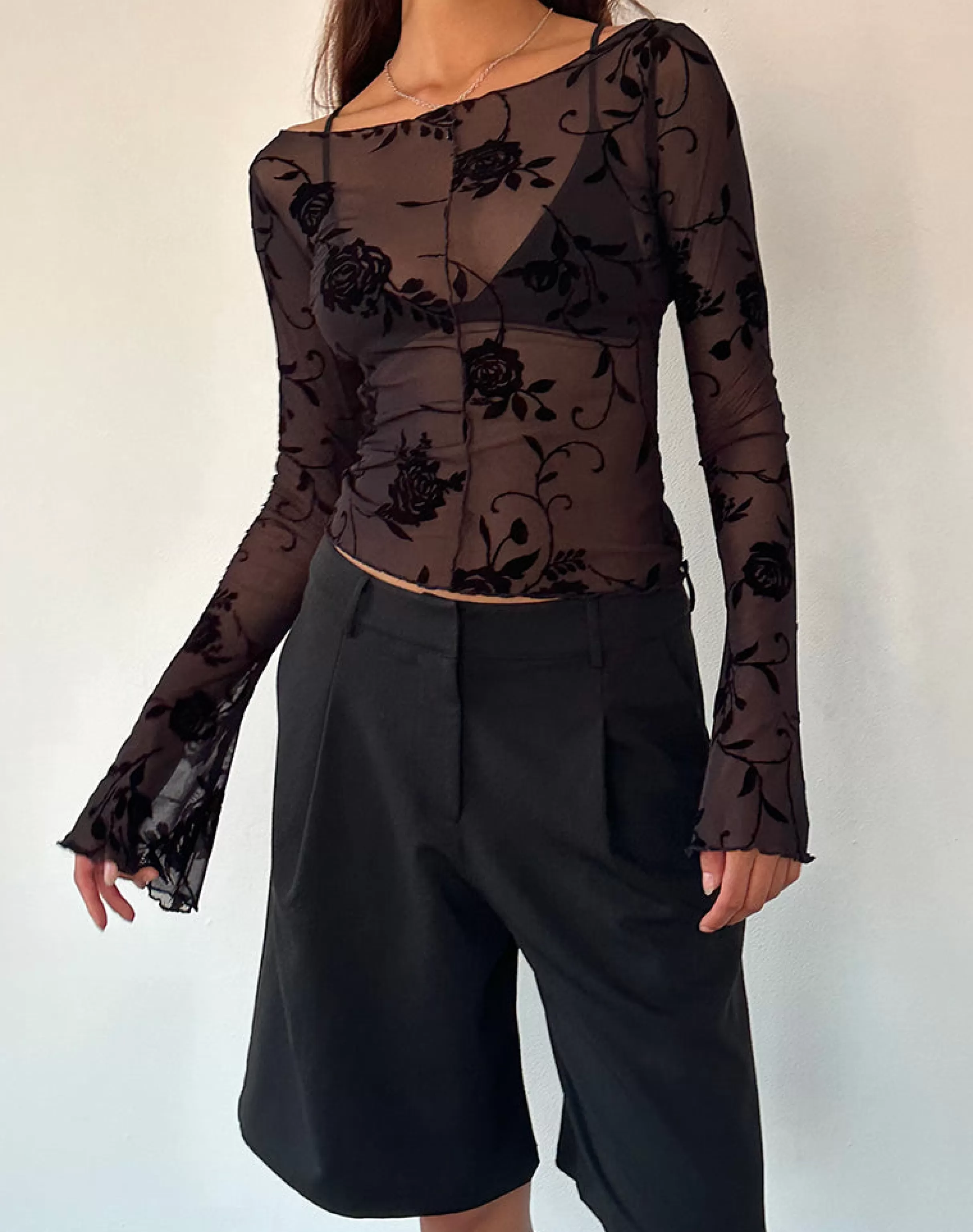 Sale Zerlin Unlined Long Sleeve Top In GOING OUT TOPS | LONG SLEEVE TOPS