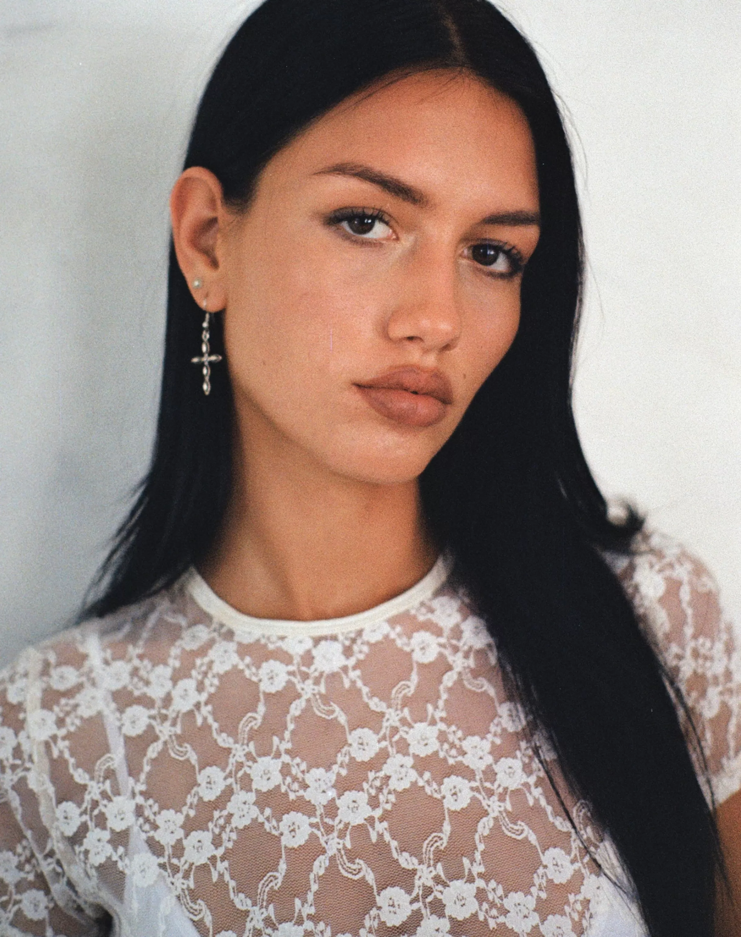 Flash Sale Zorani Lace Baby Tee In Ivory CROP TOPS | LACE TOPS